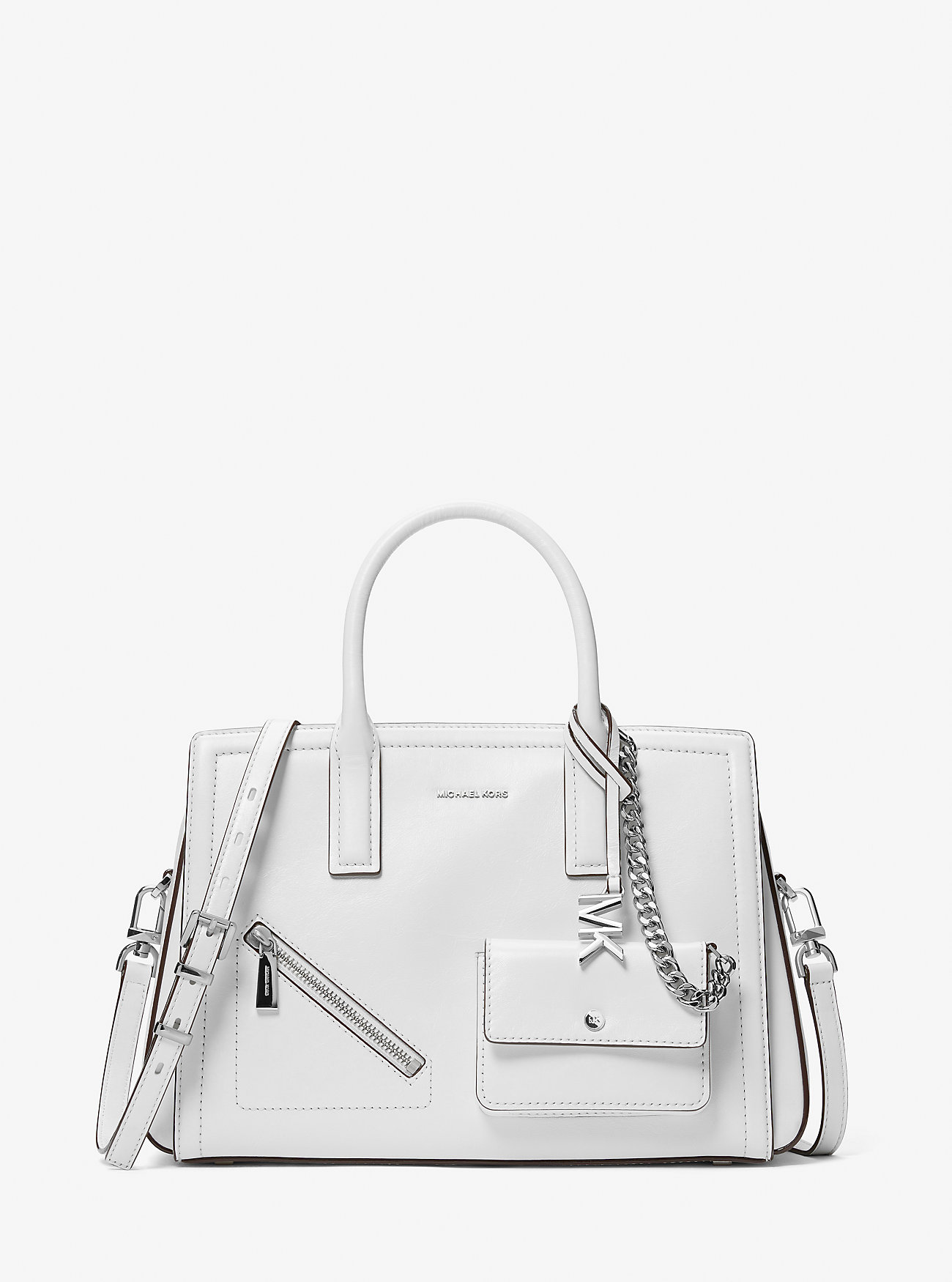 MK Laila Medium Leather Satchel with Card Case -