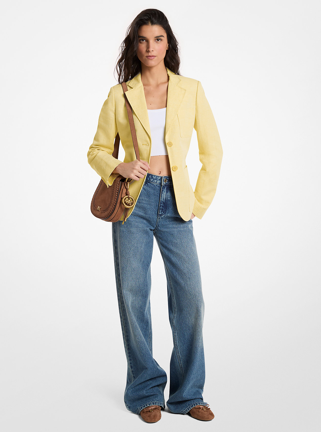MK Linen and Cotton Patch Pocket Blazer -