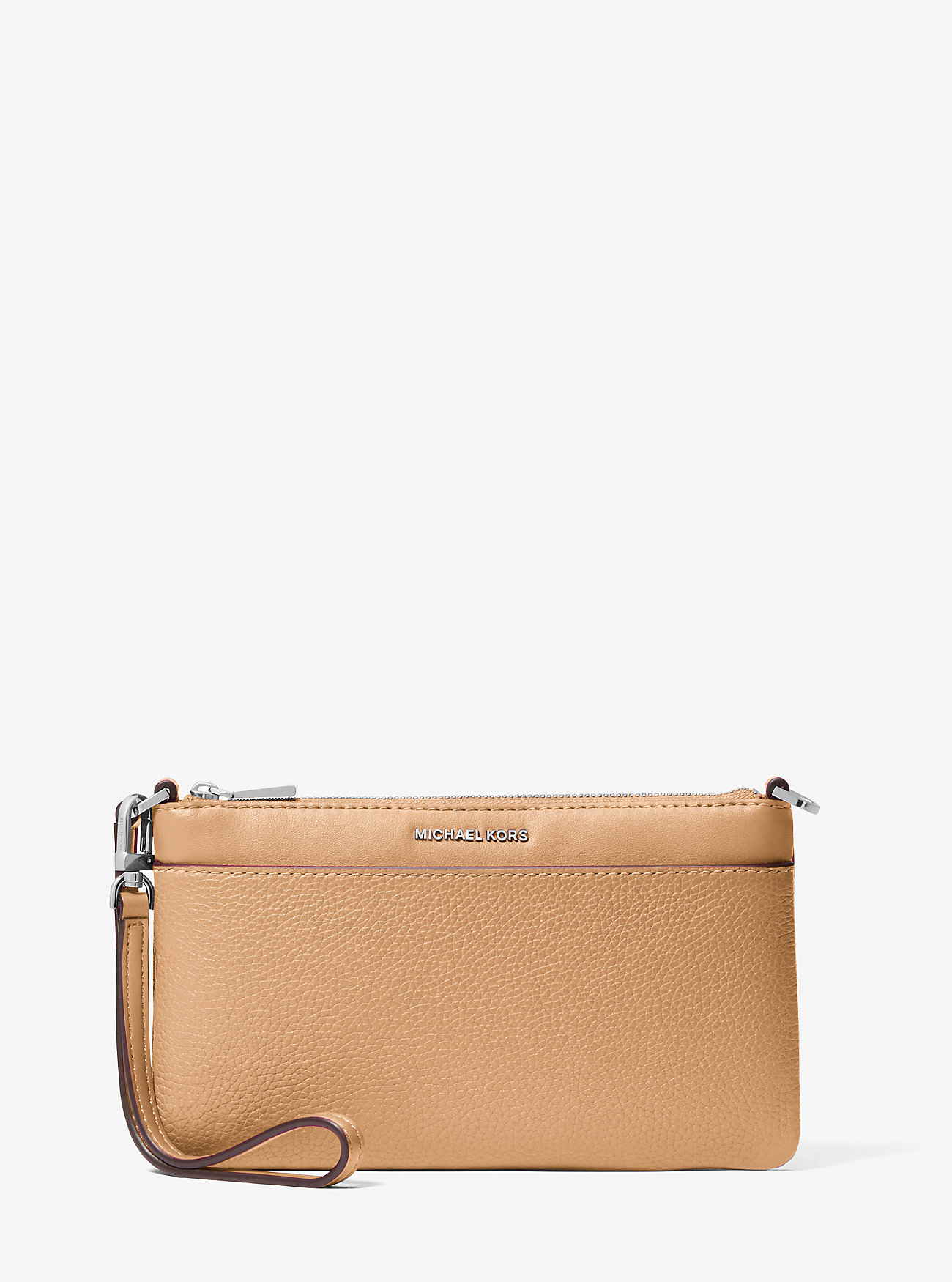MK Jet Set Medium Pebbled Leather Convertible Wristlet -