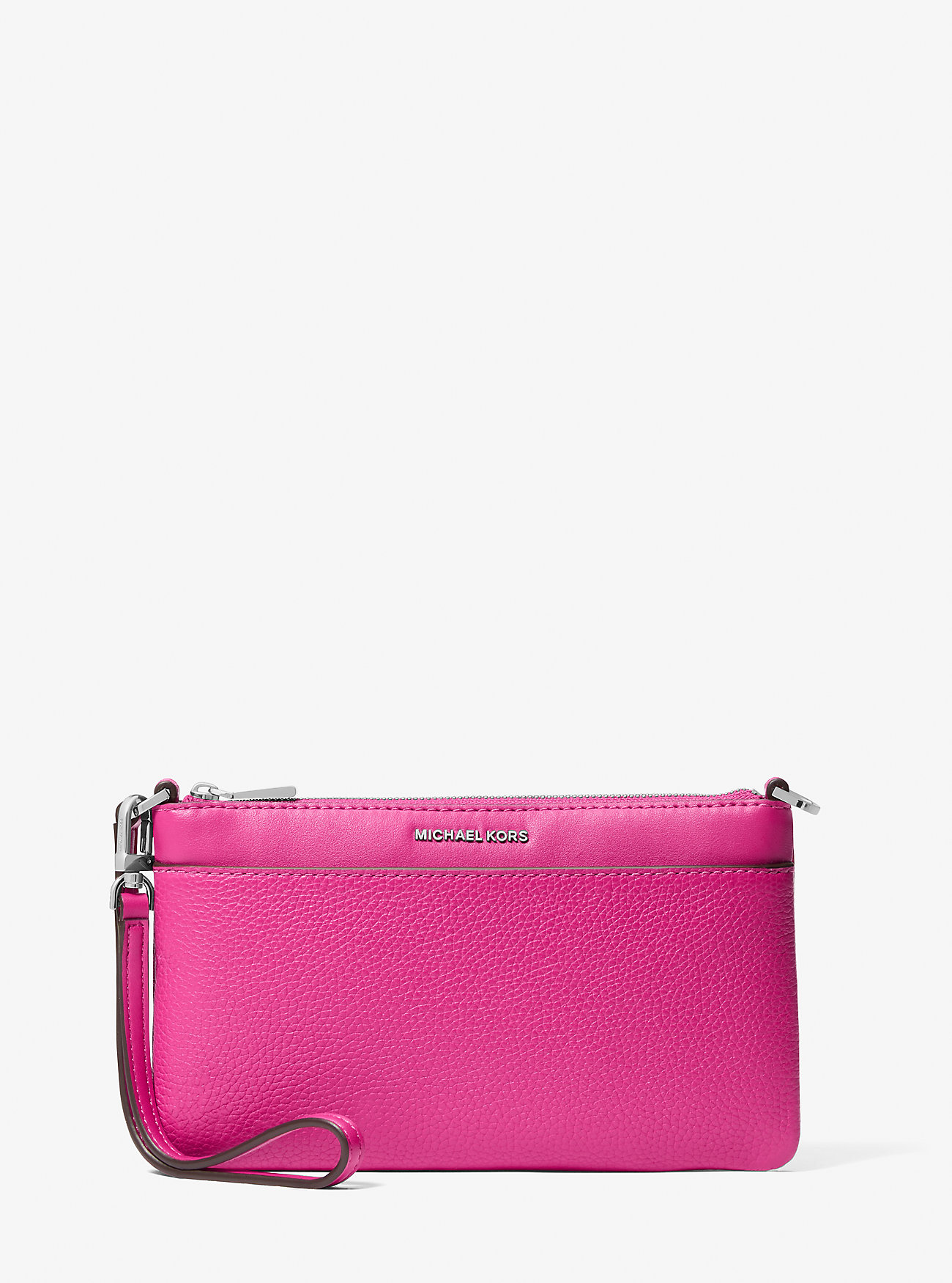 MK Jet Set Medium Pebbled Leather Convertible Wristlet -