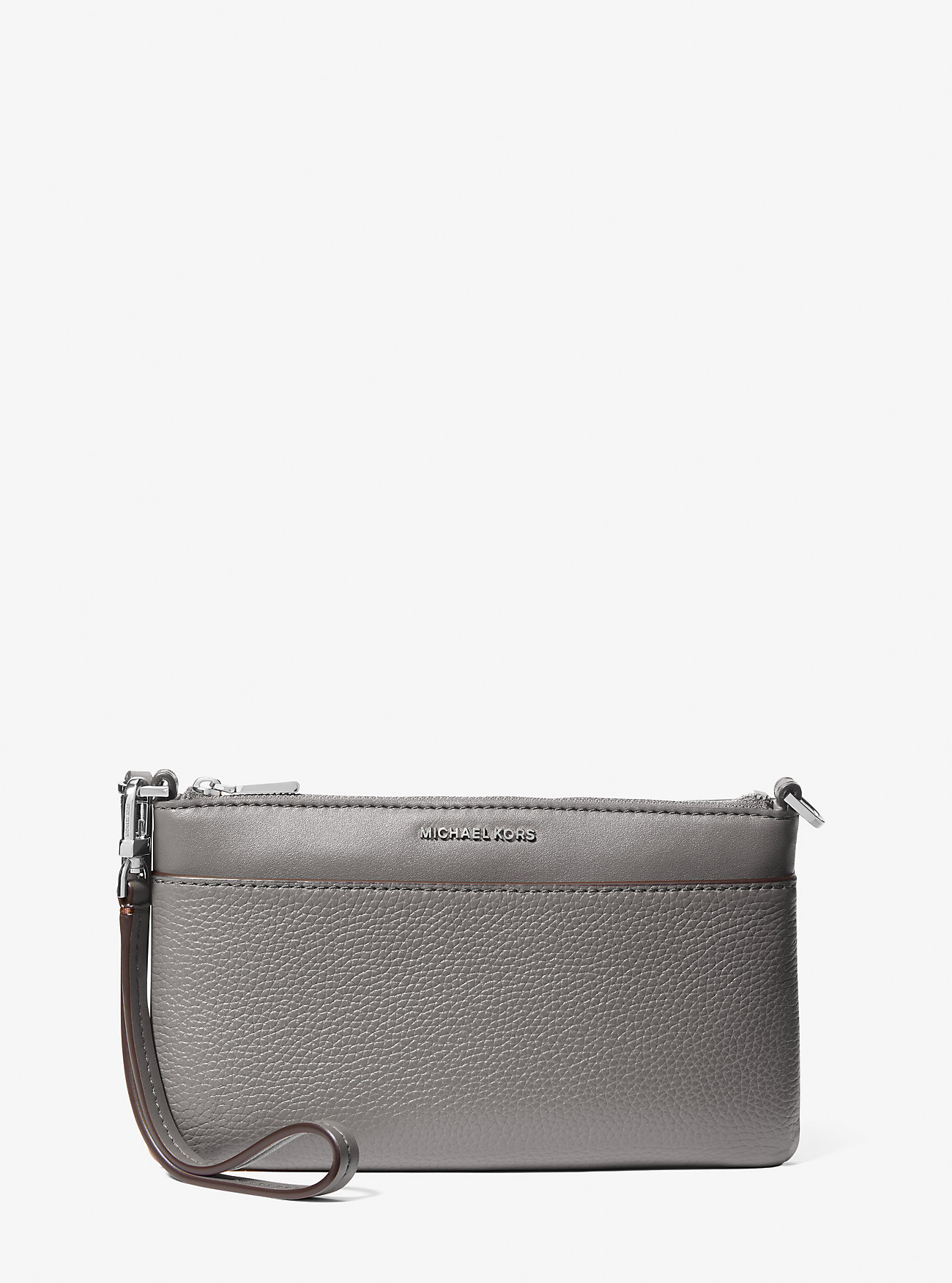 MK Jet Set Medium Pebbled Leather Convertible Wristlet -