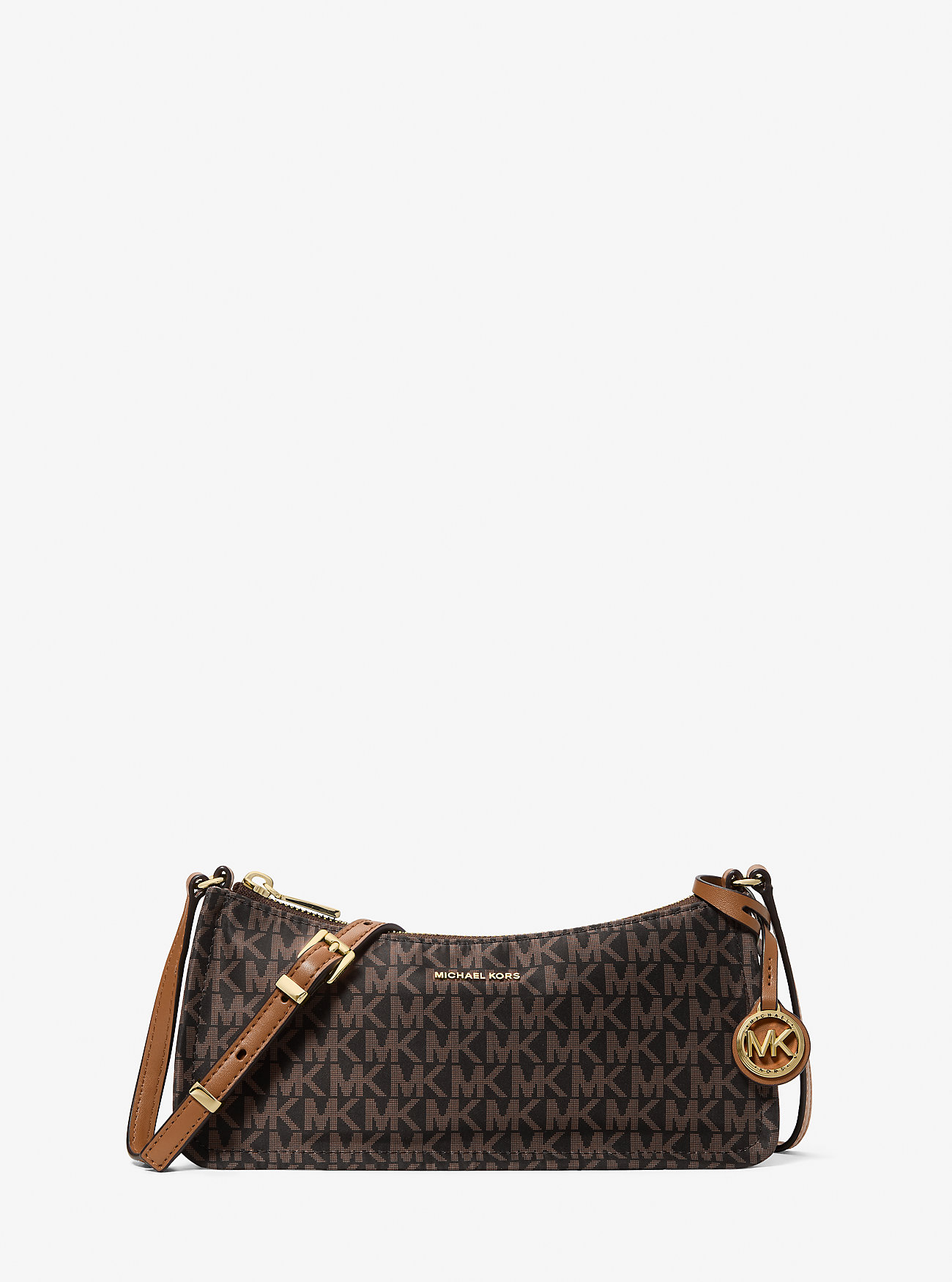 MK Zadie Small Signature Logo Woven Crossbody Bag -
