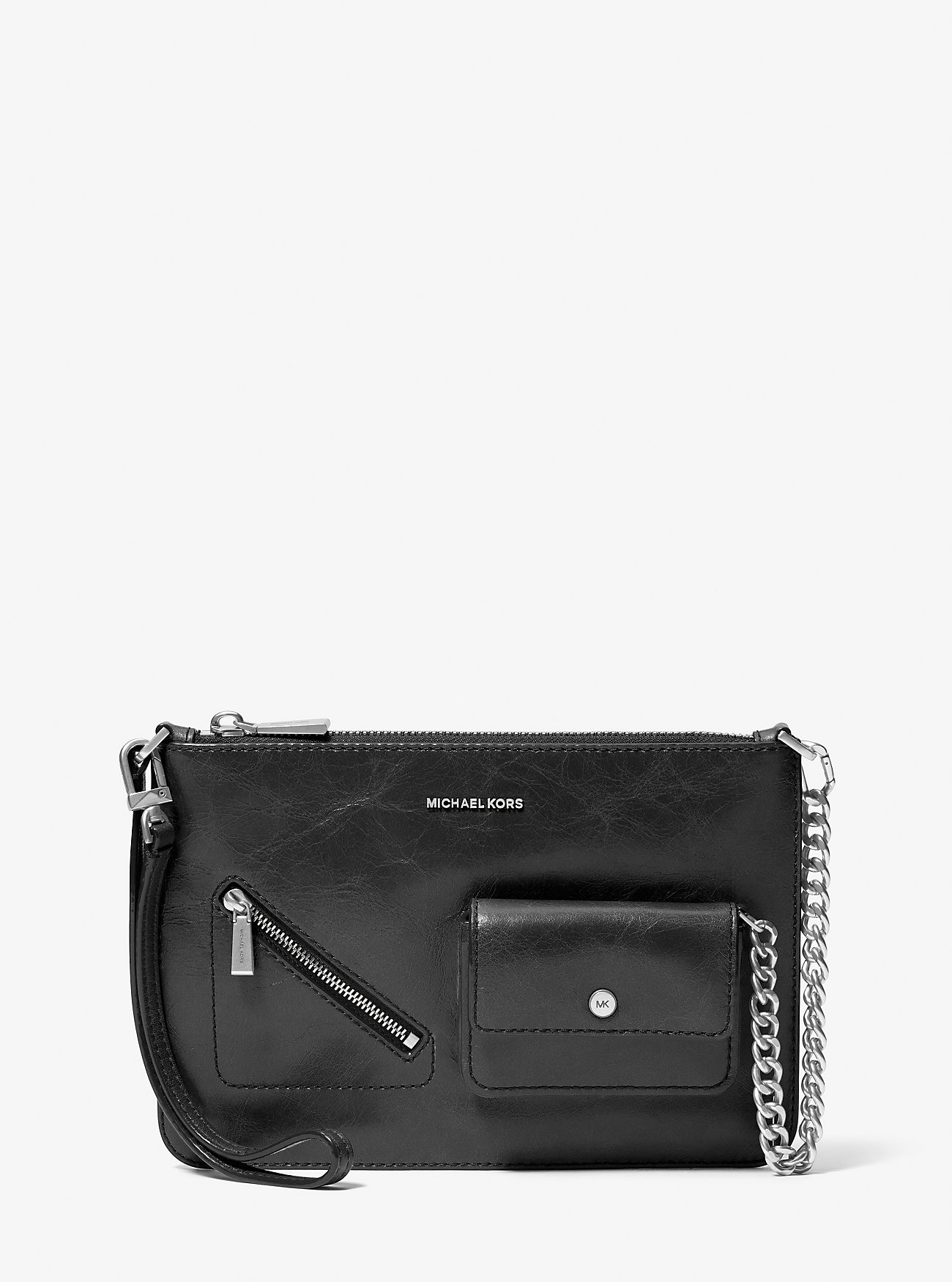 MK Jet Set Large Leather Convertible Zip Wristlet -