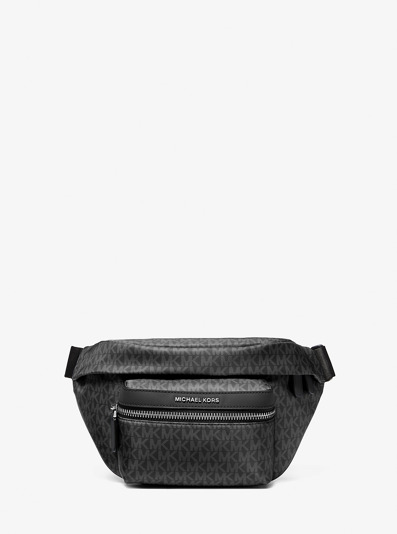 MK Signature Logo Print Woven Belt Bag -