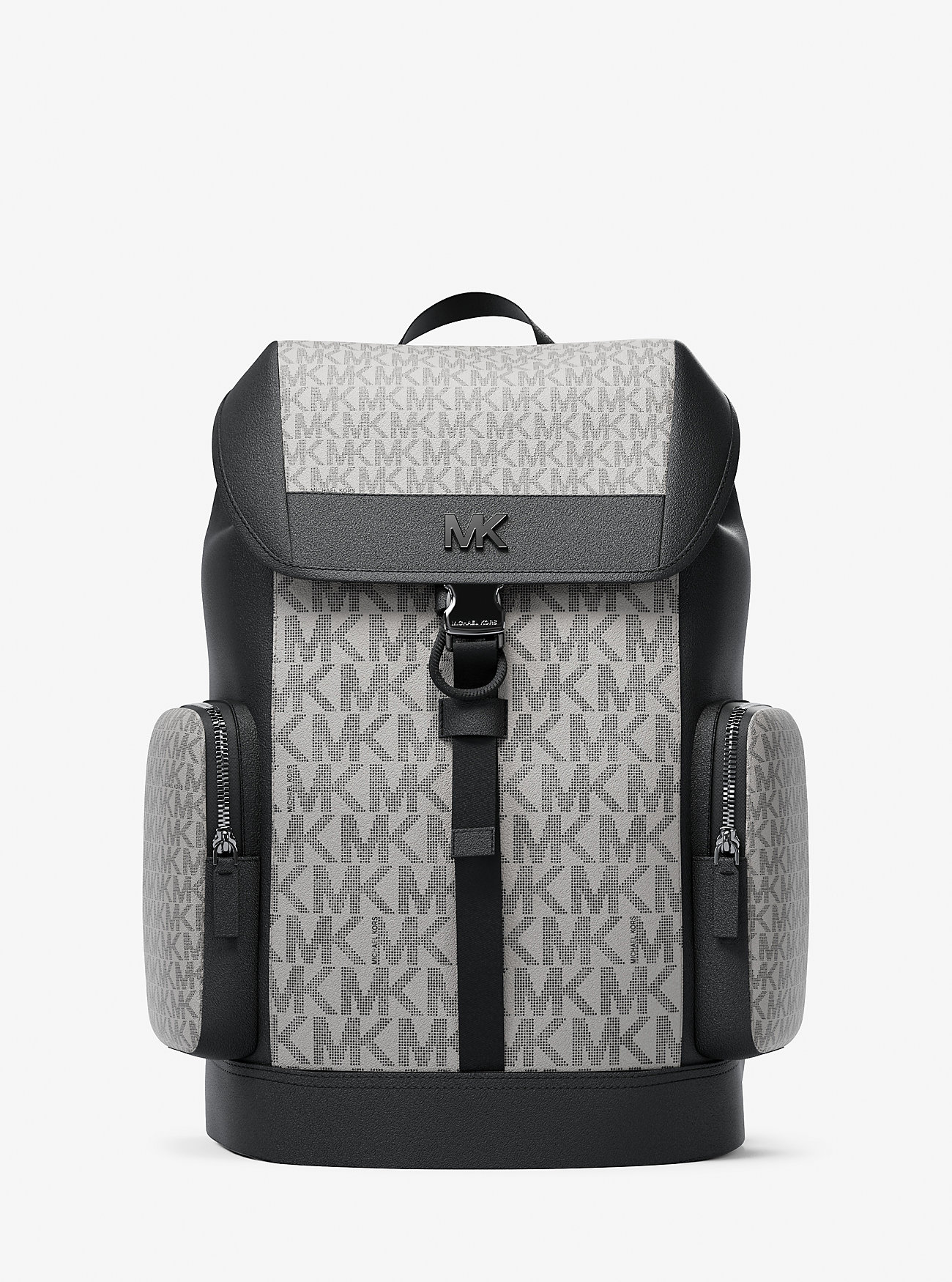 MK Cooper Medium Signature Logo City Backpack - Grey