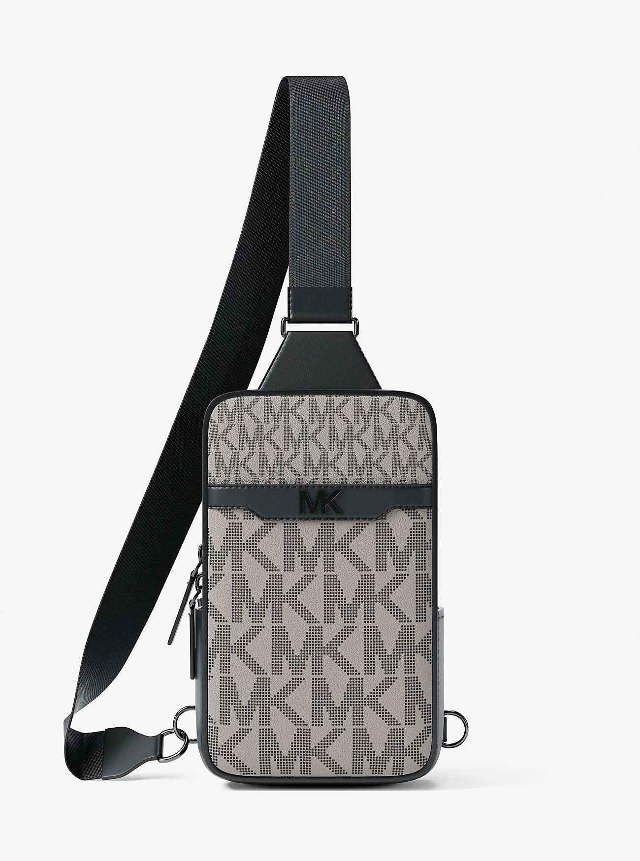MK Cooper Small Signature Logo Sling Pack - Black