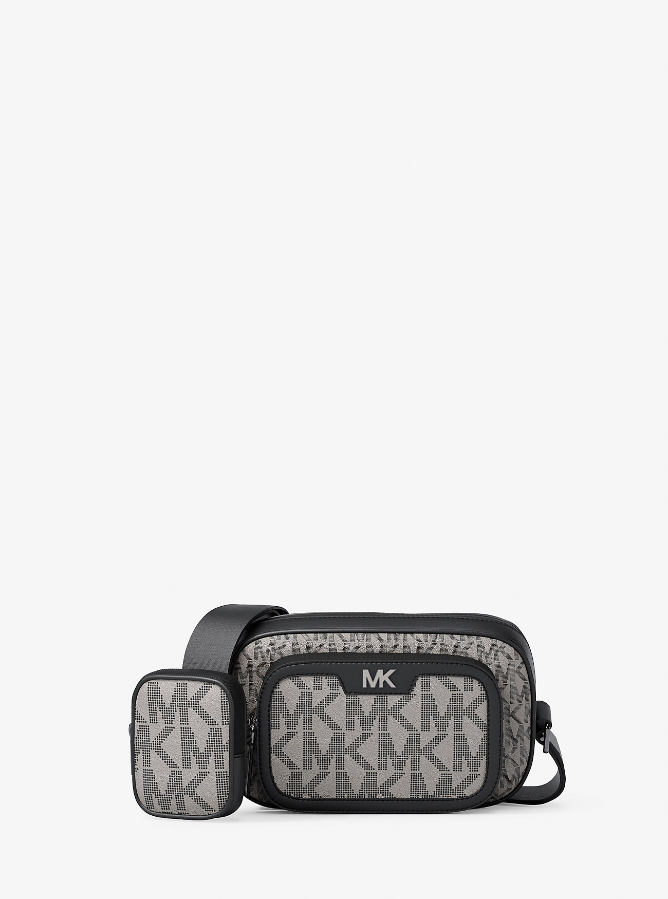 MK Cooper Small Signature Logo Camera Crossbody Bag With Pouch - Black by Michael Kors Outlet