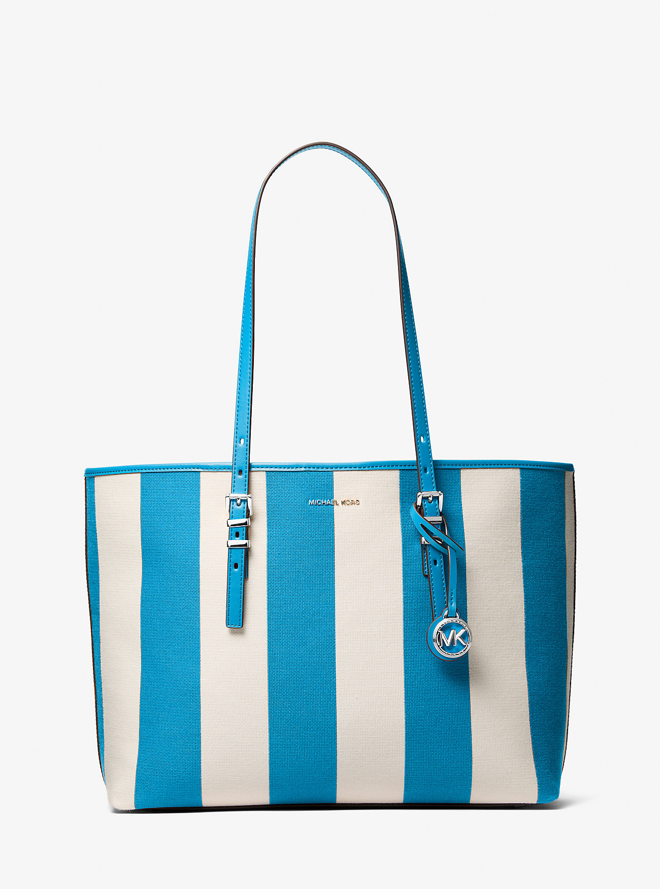 MK Quinn Large Striped Canvas Tote Bag -
