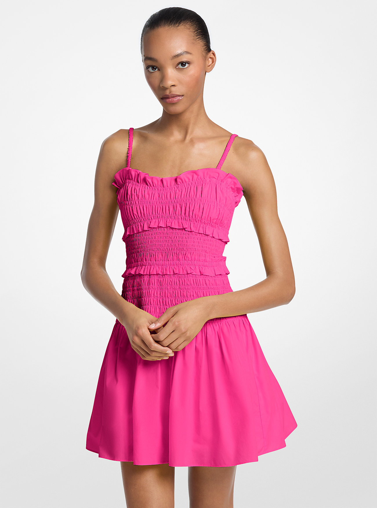 MK Smocked Cotton Poplin Tank Dress -
