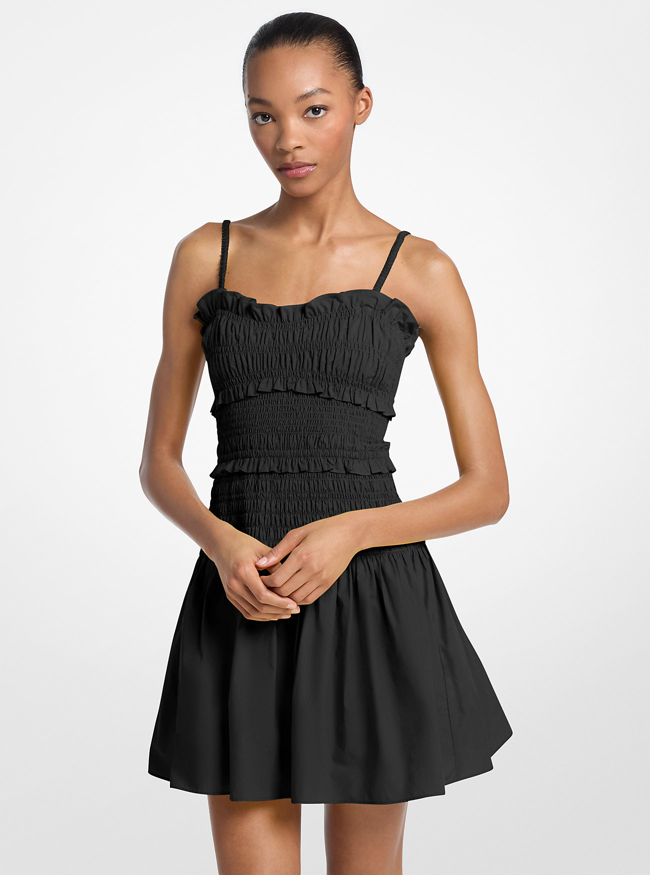 MK Smocked Cotton Poplin Tank Dress -