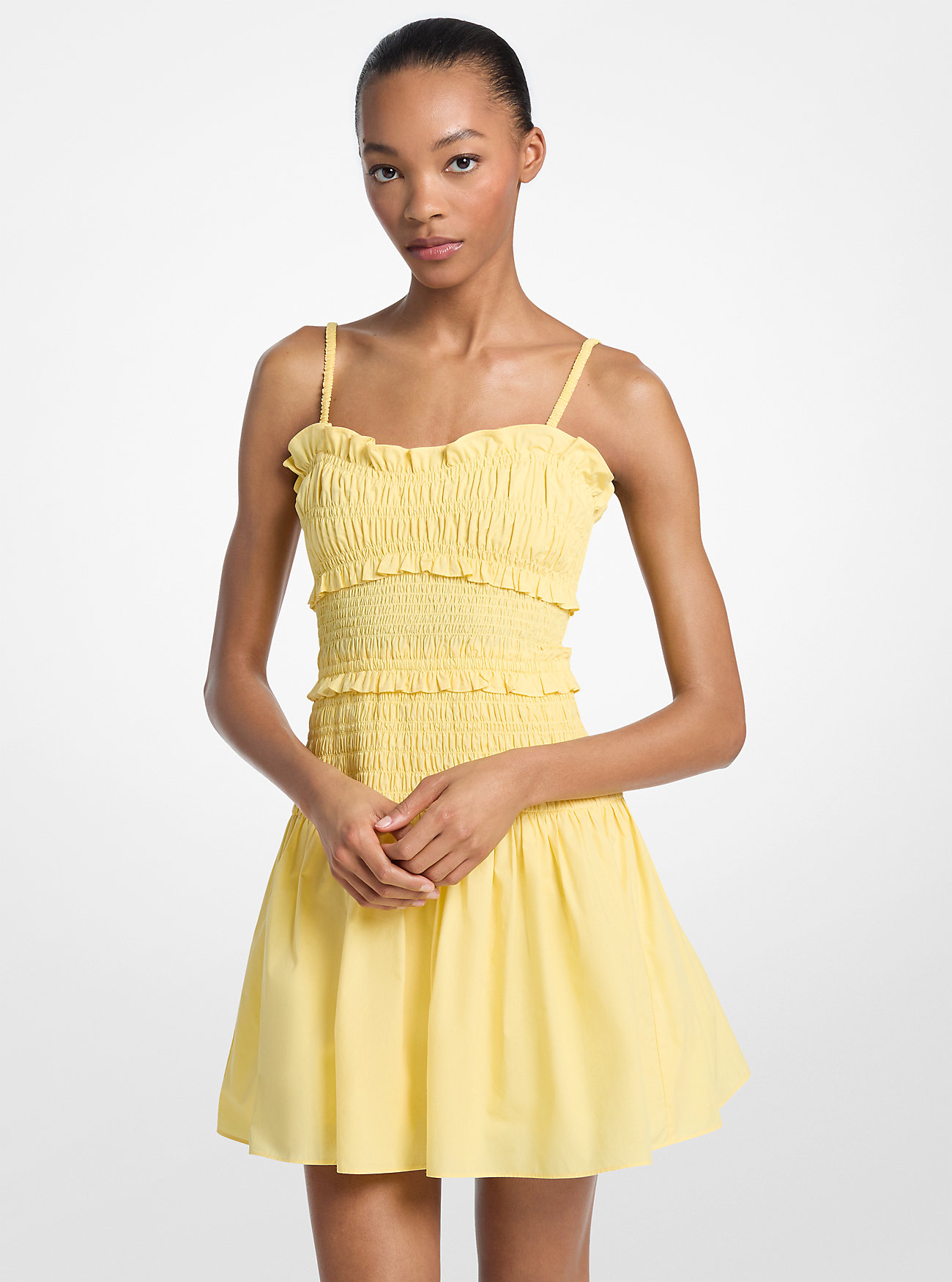 MK Smocked Cotton Poplin Tank Dress -