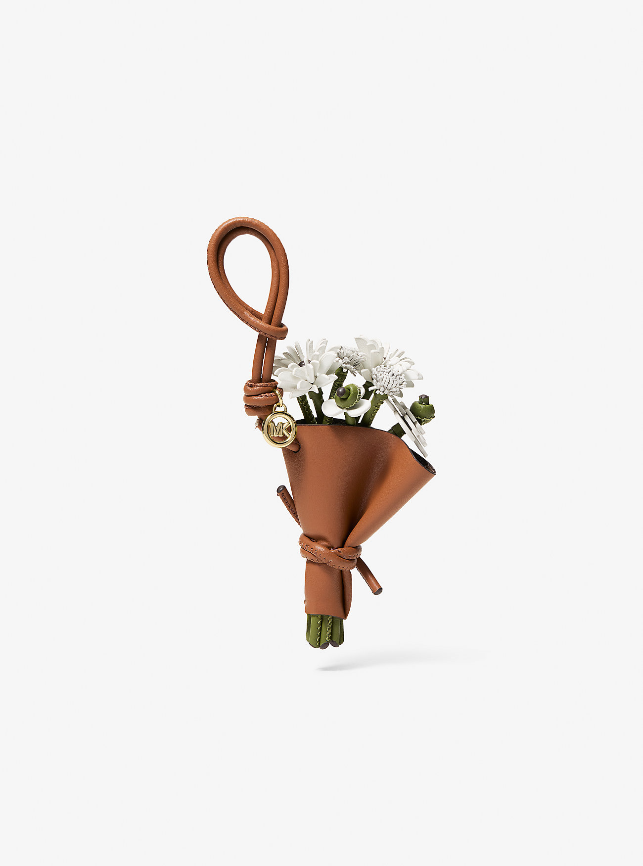 MK Leather Floral Bouquet Bag Charm -