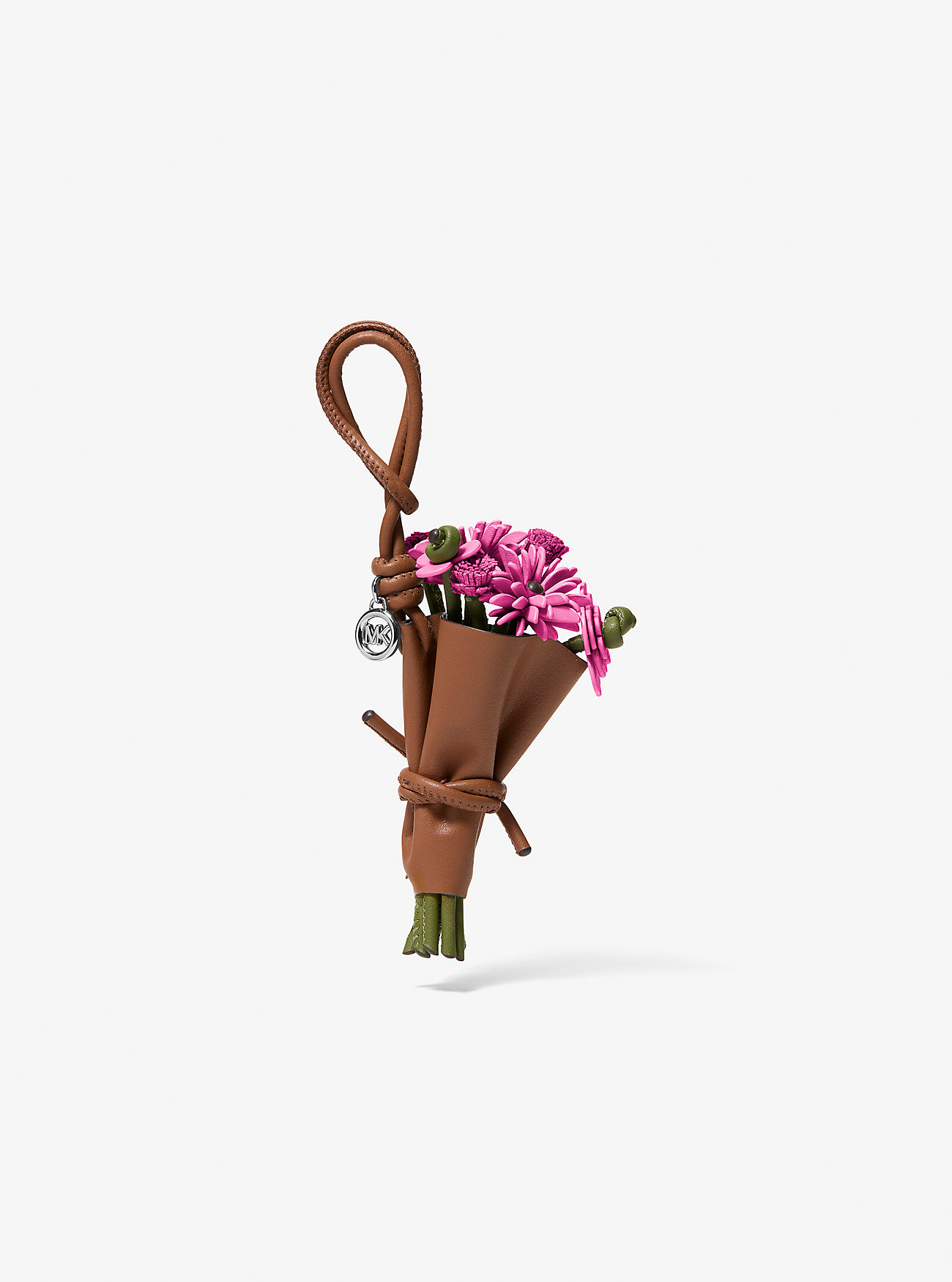 MK Leather Floral Bouquet Bag Charm -