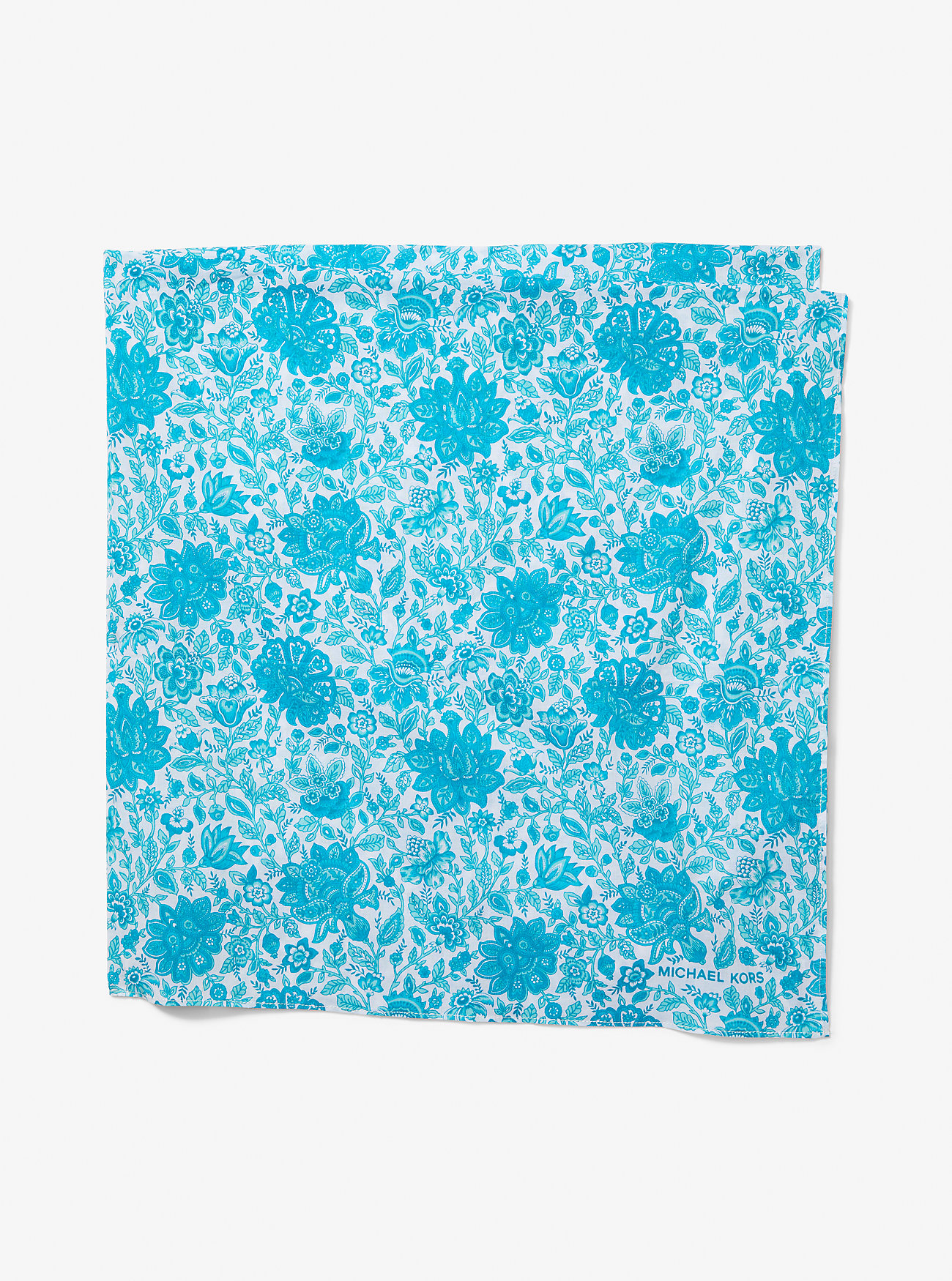 MK Floral Print Cotton Scarf -