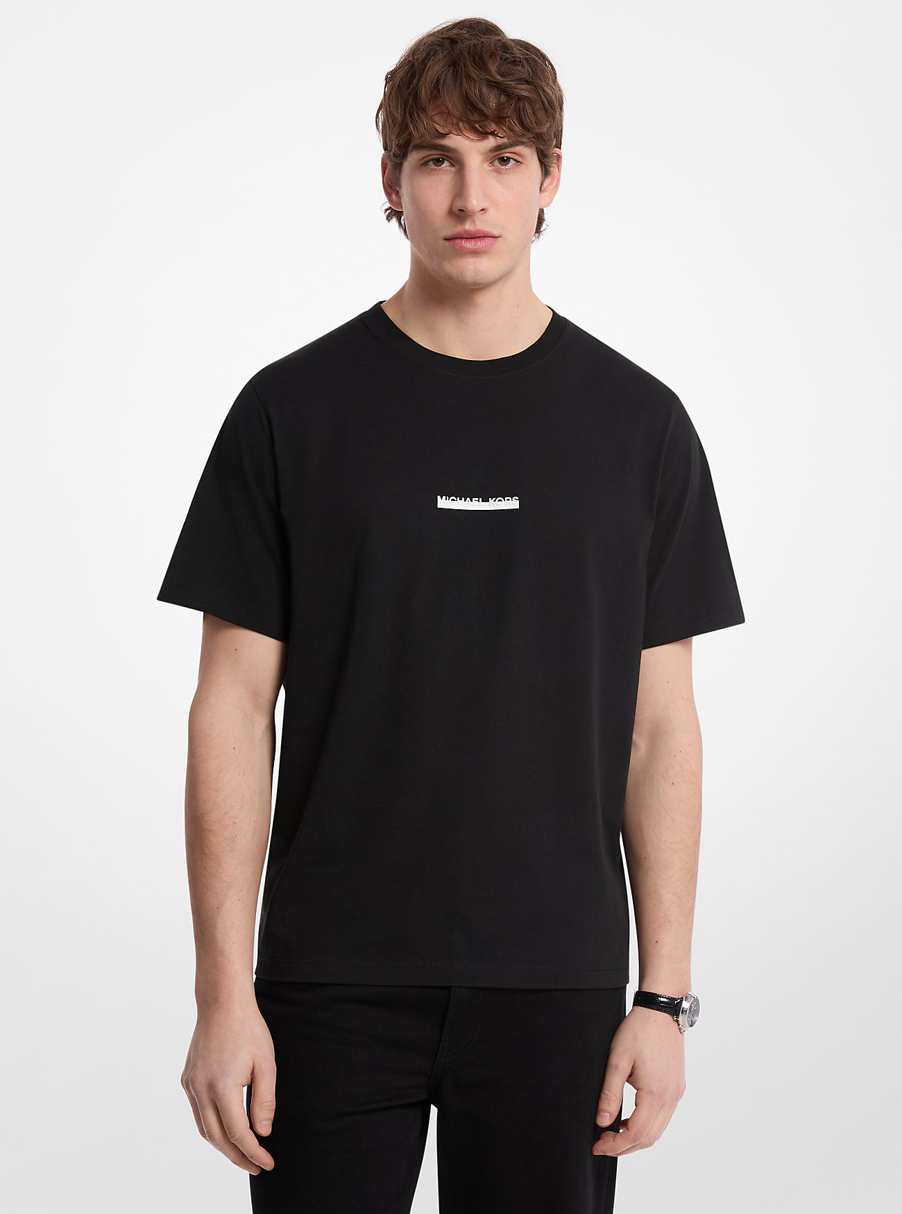MK Logo Cotton T-Shirt -