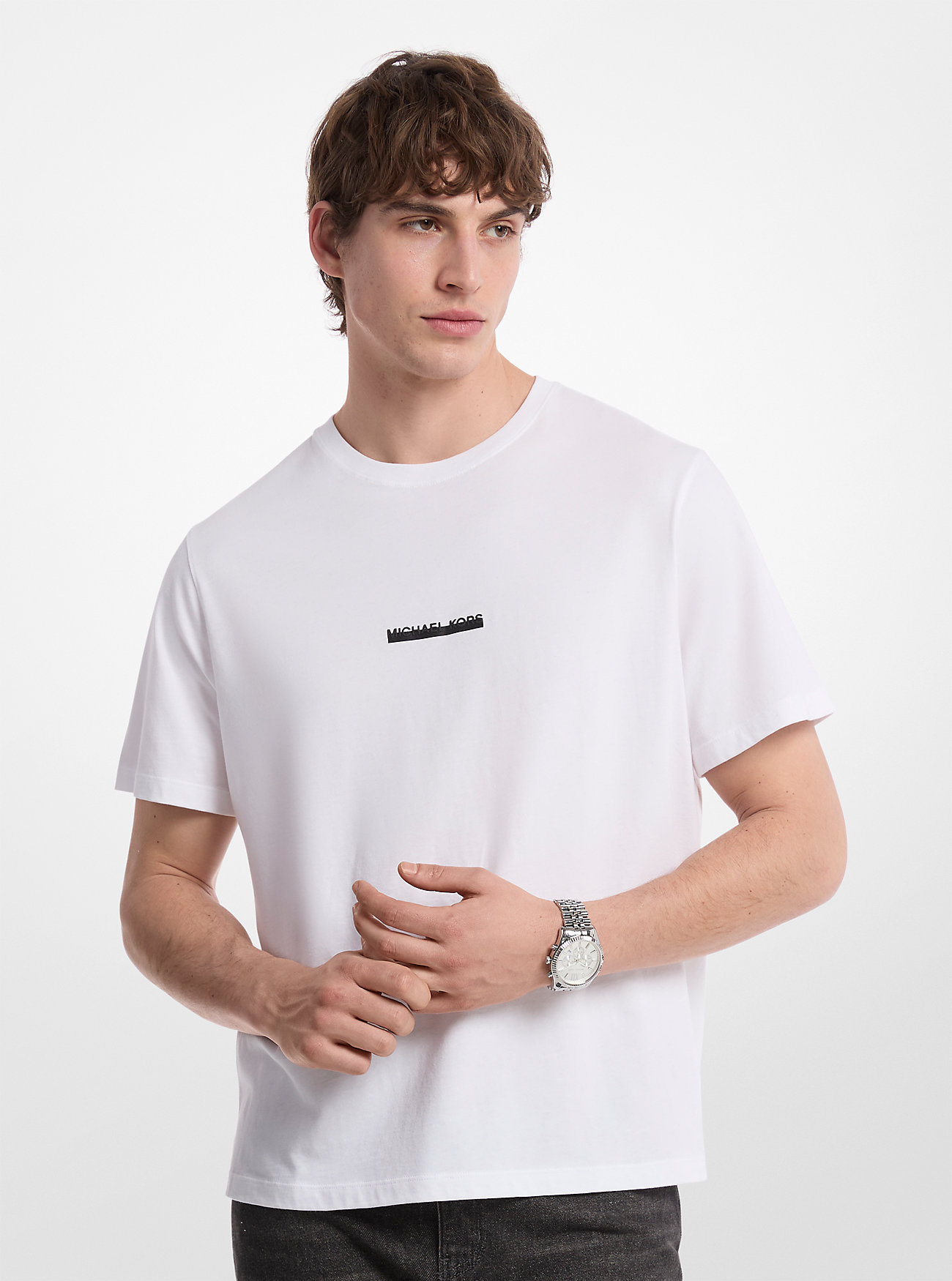 MK Logo Cotton T-Shirt -