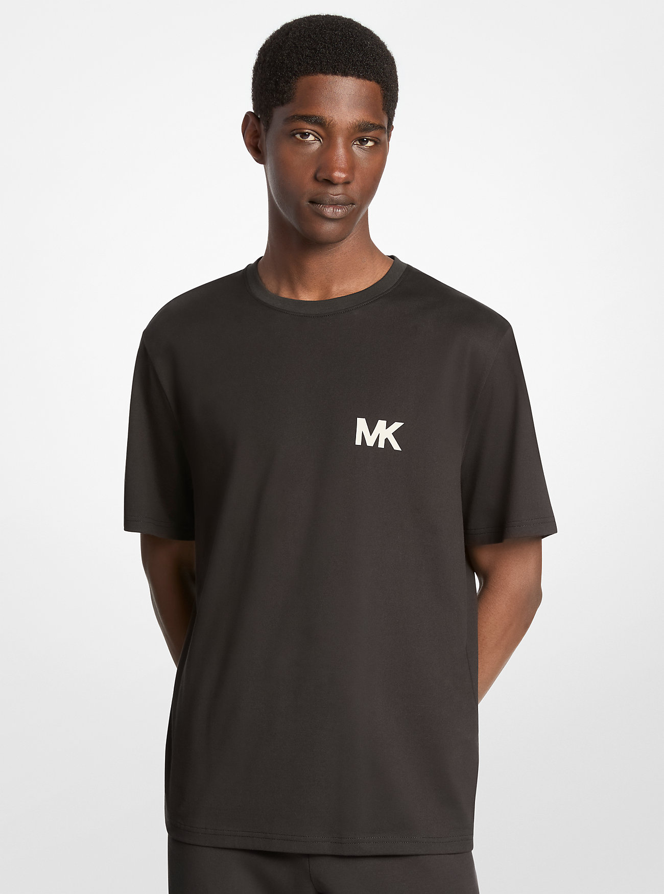MK Logo Appliqué Cotton T-Shirt -