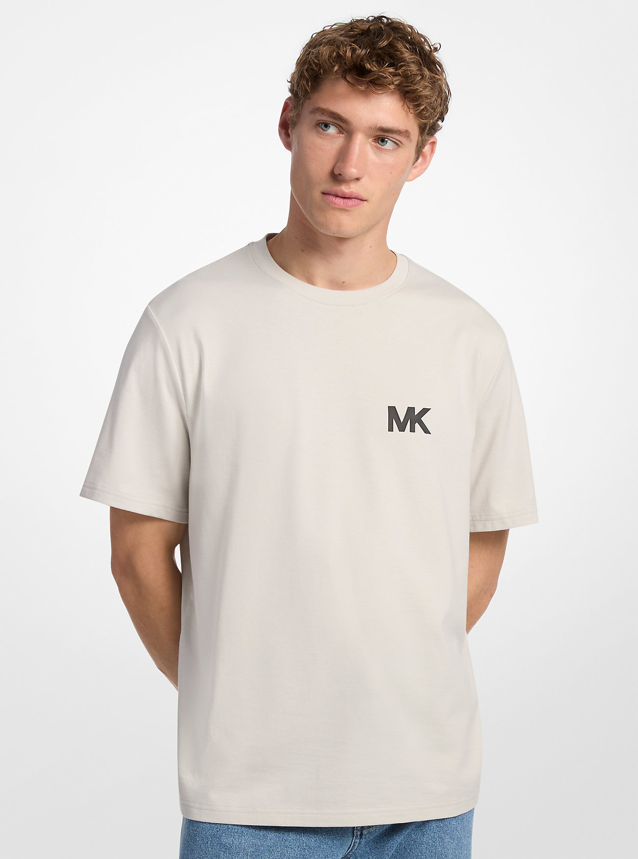 MK Logo Appliqué Cotton T-Shirt -
