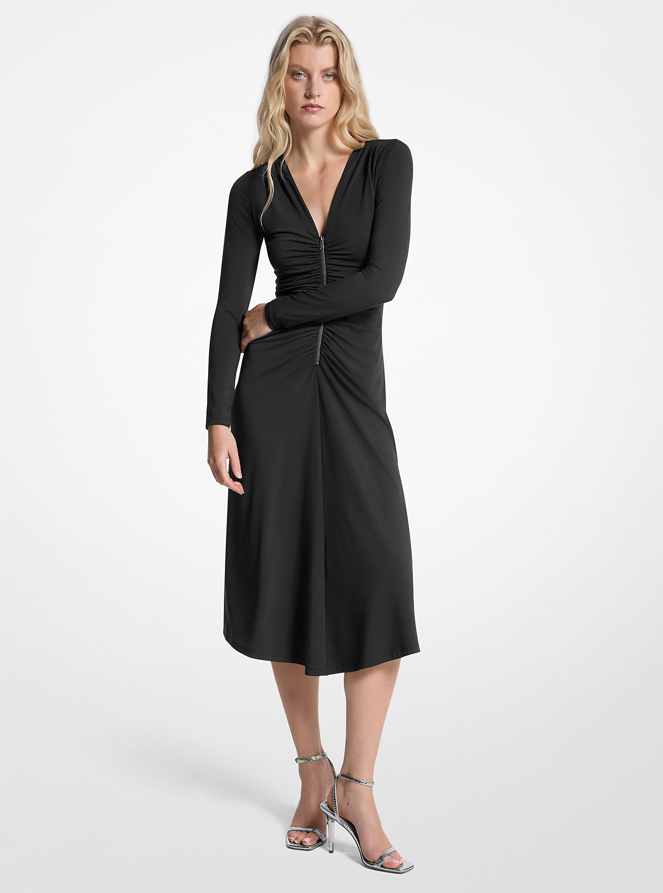 MK Ruched Stretch Matte Jersey Dress -