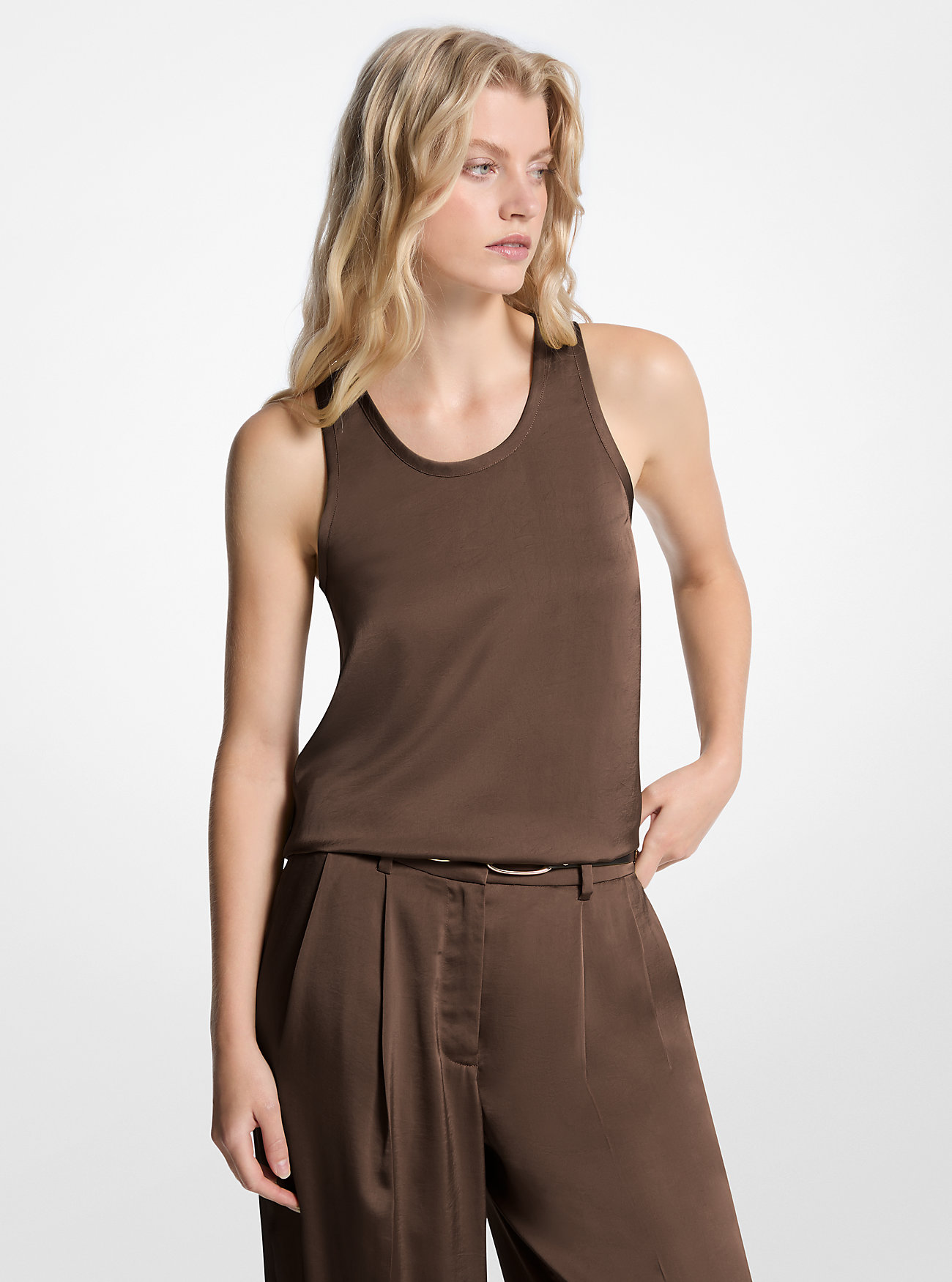 MK Satin Racerback Tank Top -