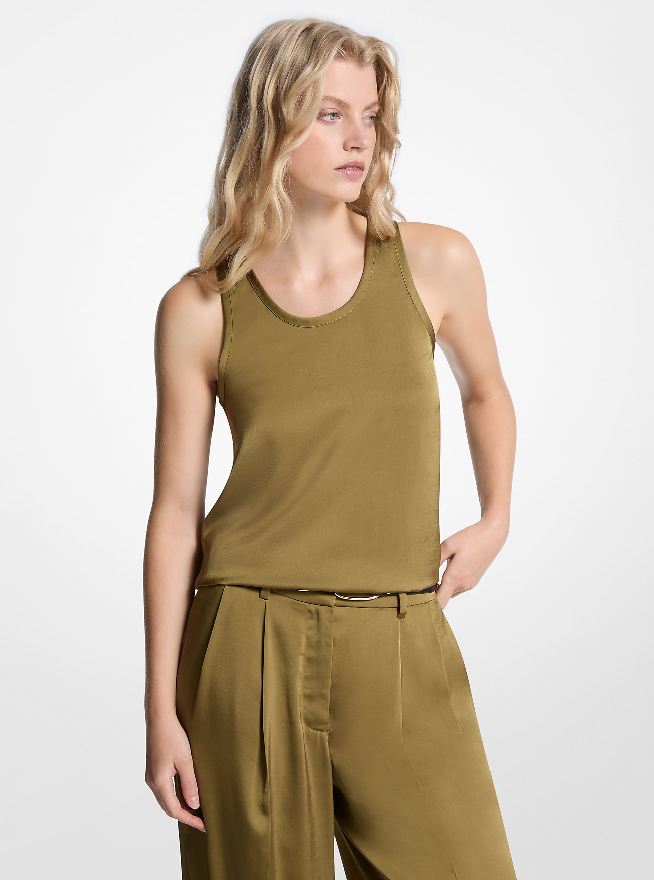 MK Satin Racerback Tank Top -