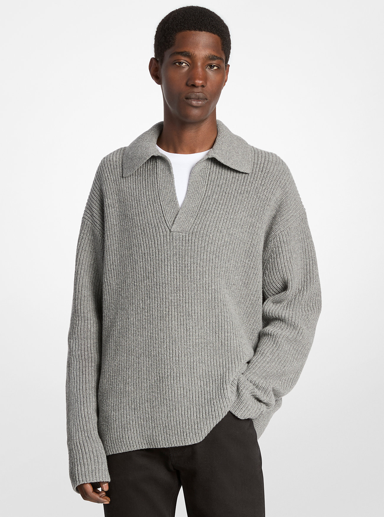 MK Ribbed Wool Blend Jumper -
