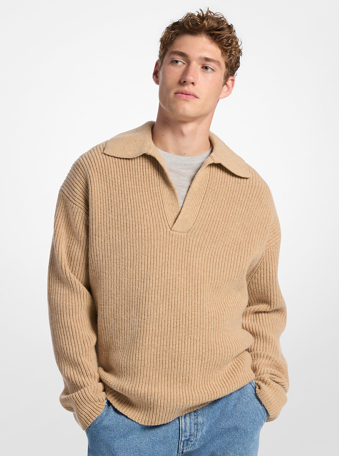 MK Ribbed Wool Blend Jumper -