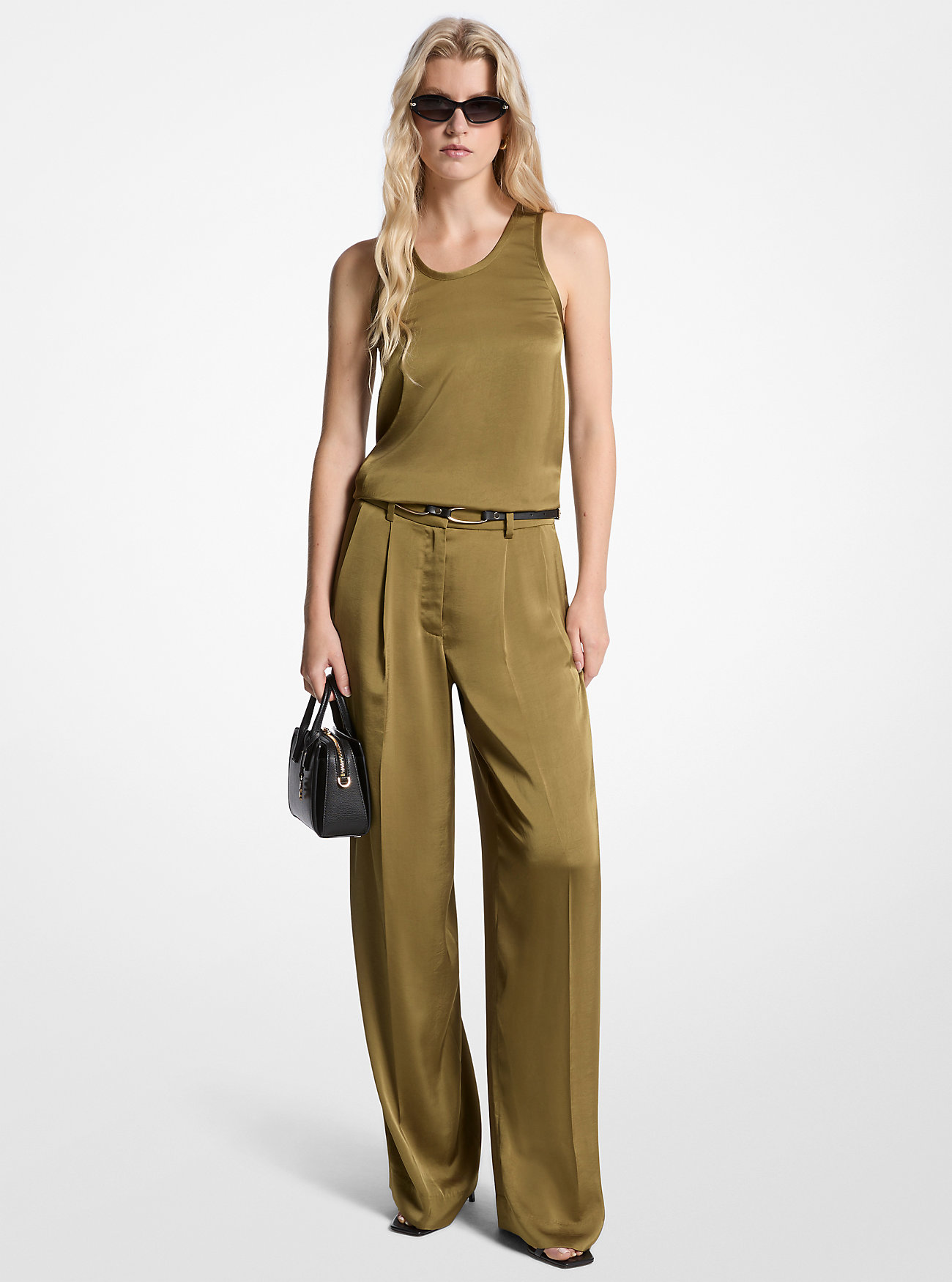MK Drapey Satin Wide Leg Trousers -