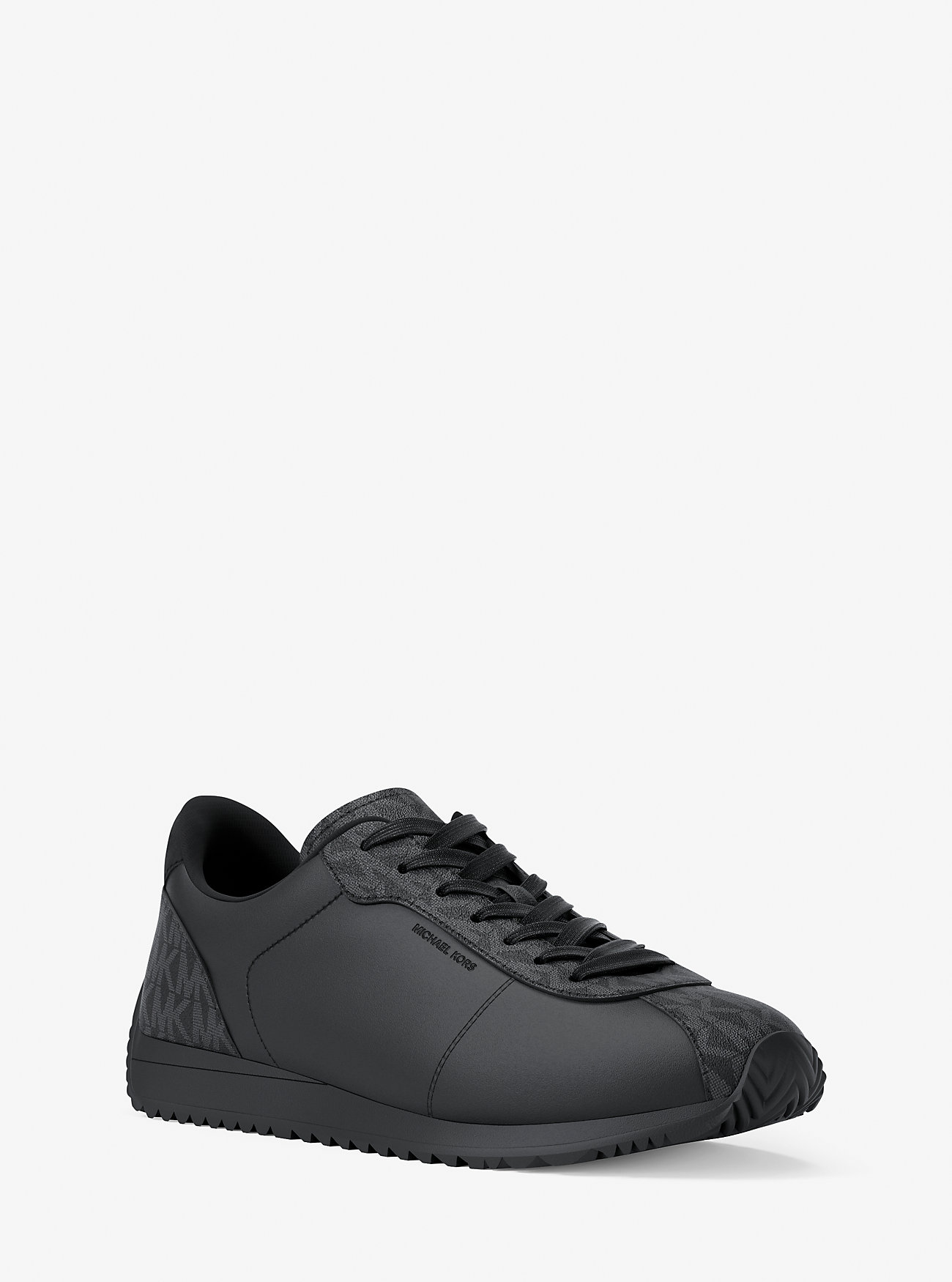 MK Rhodes Signature Logo and Leather Trainer -
