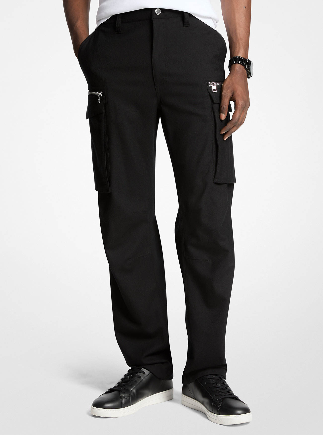 MK Stretch Wool Cargo Trousers -