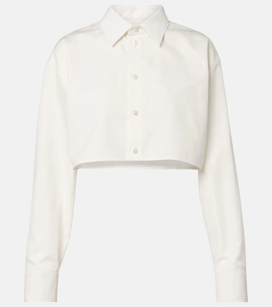 Chemise Courte En Coton Et Soie