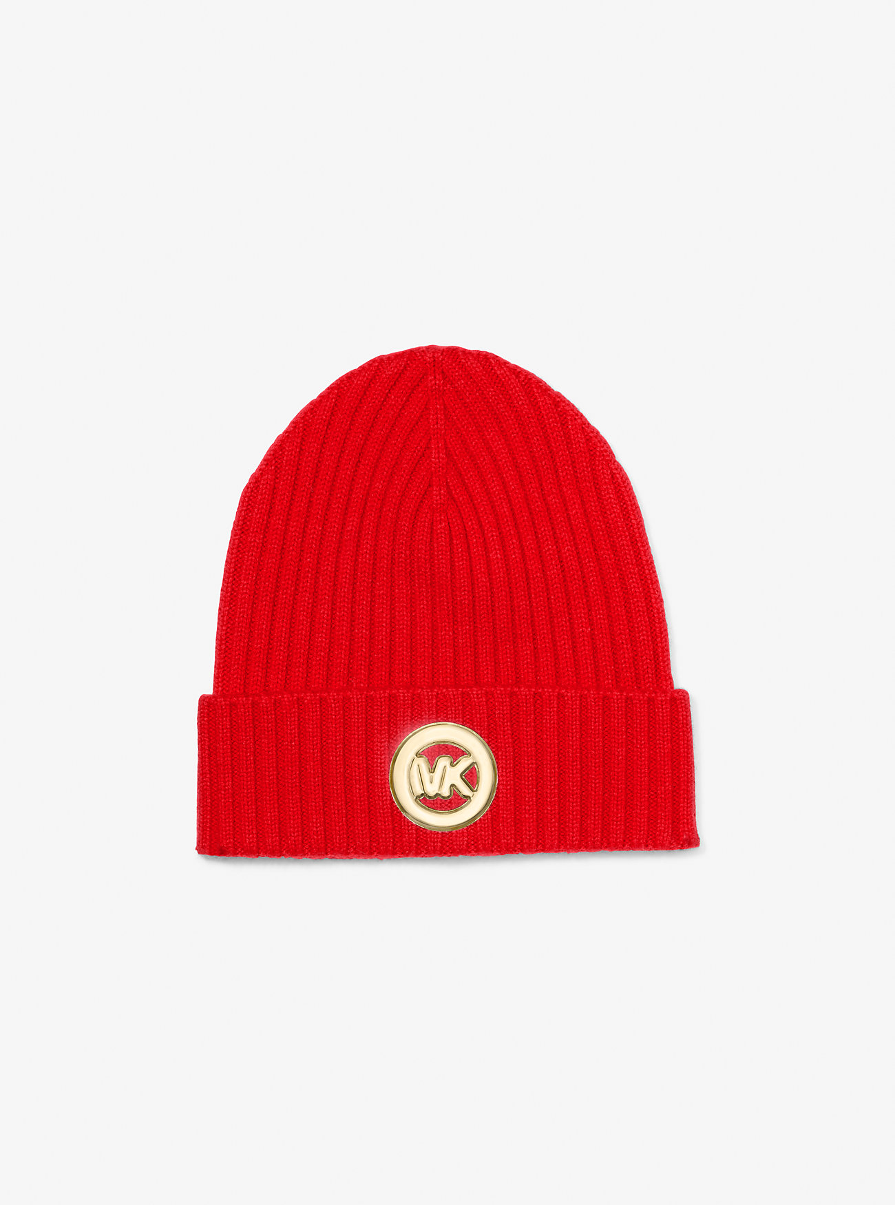 MK Ribbed Wool Beanie -