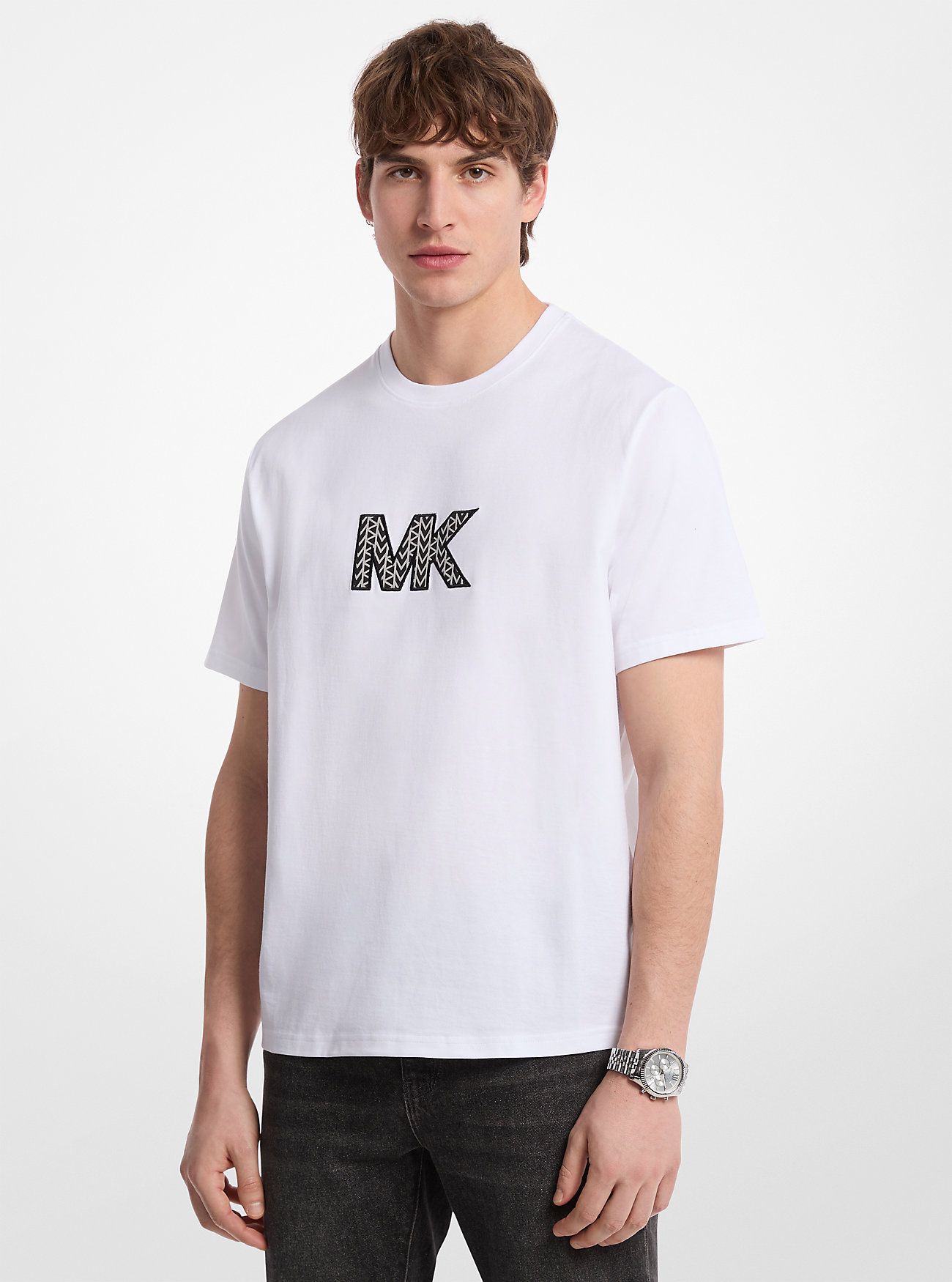 MK Graphic Logo Cotton T-Shirt -