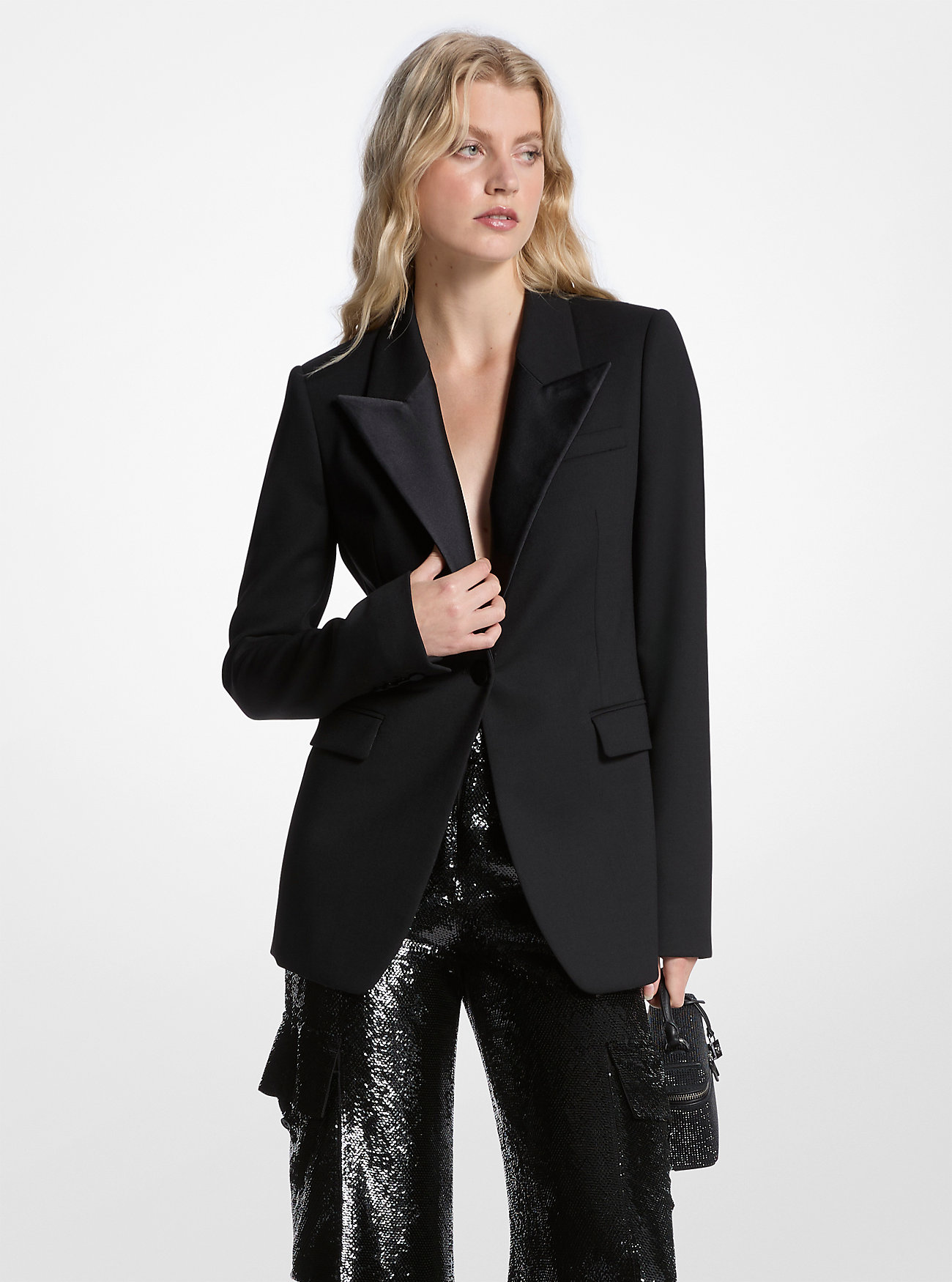 MK Twill Tuxedo Blazer -