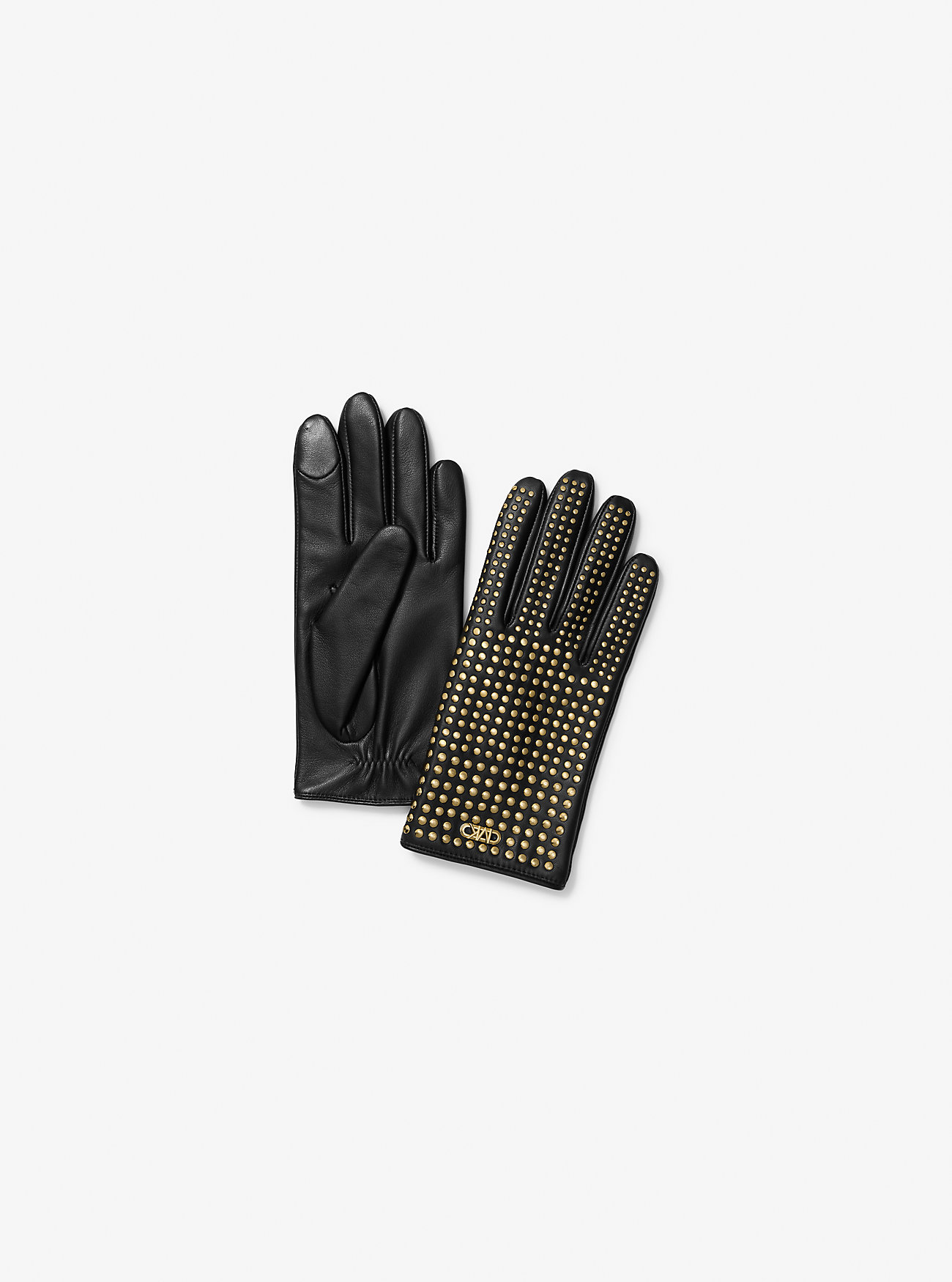 MK Studded Leather Gloves -
