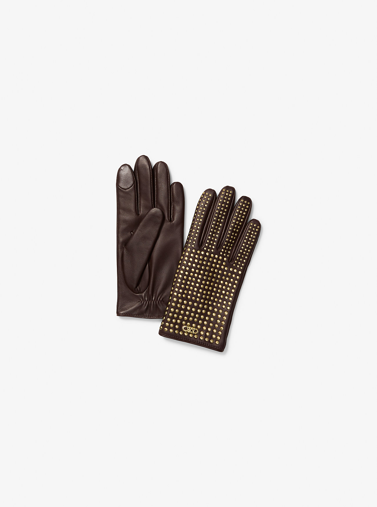 MK Studded Leather Gloves -
