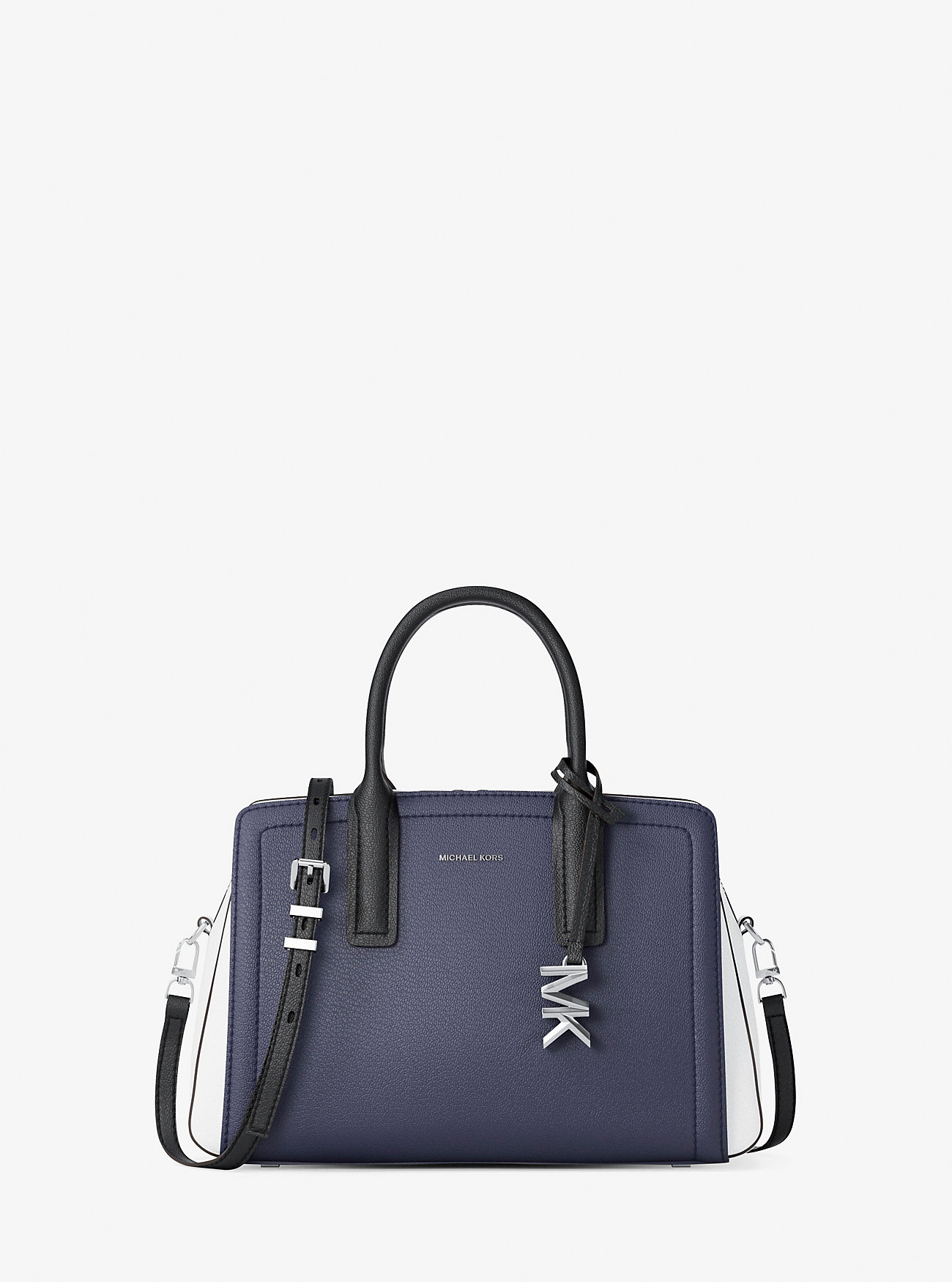 MK Laila Small Color-Block Leather Satchel -