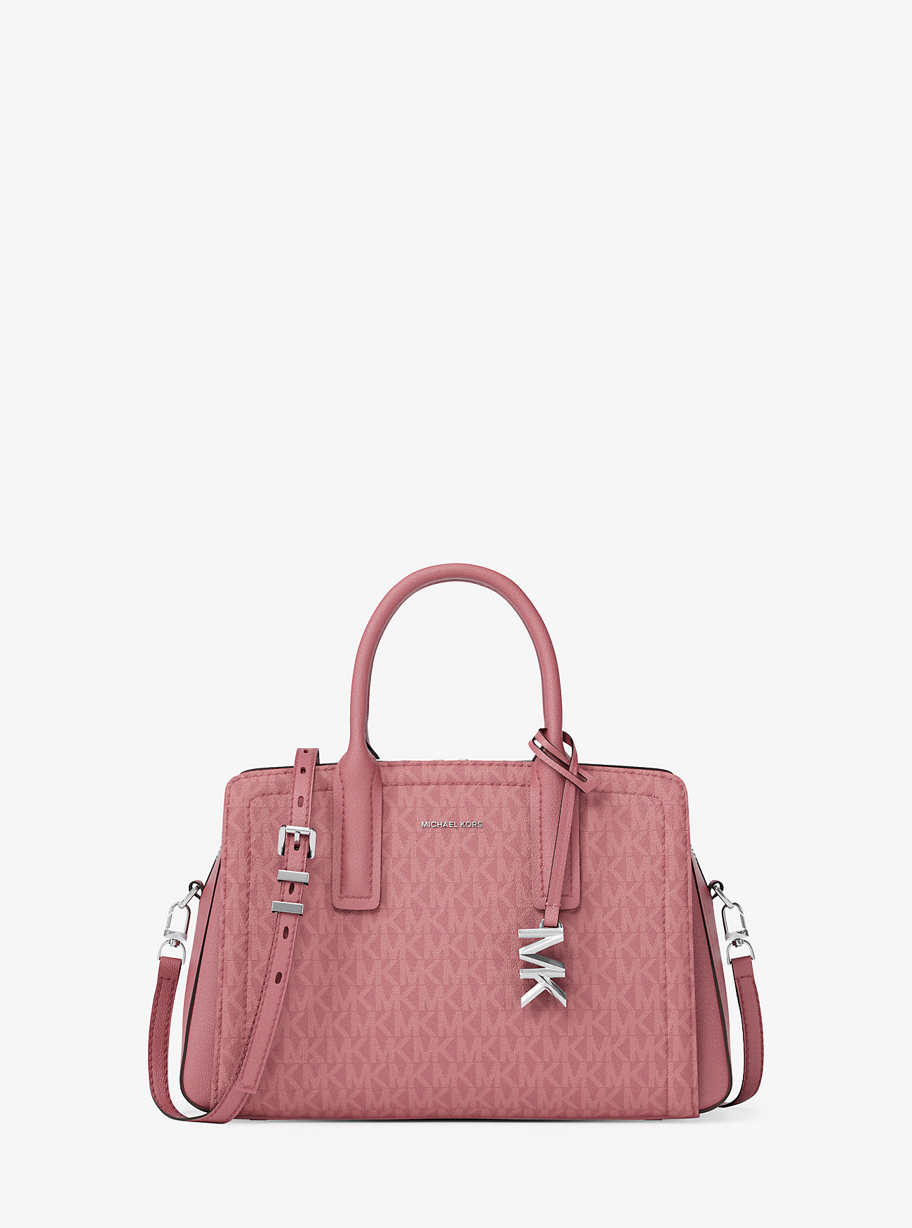 MK Laila Small Signature Logo Satchel - Pink
