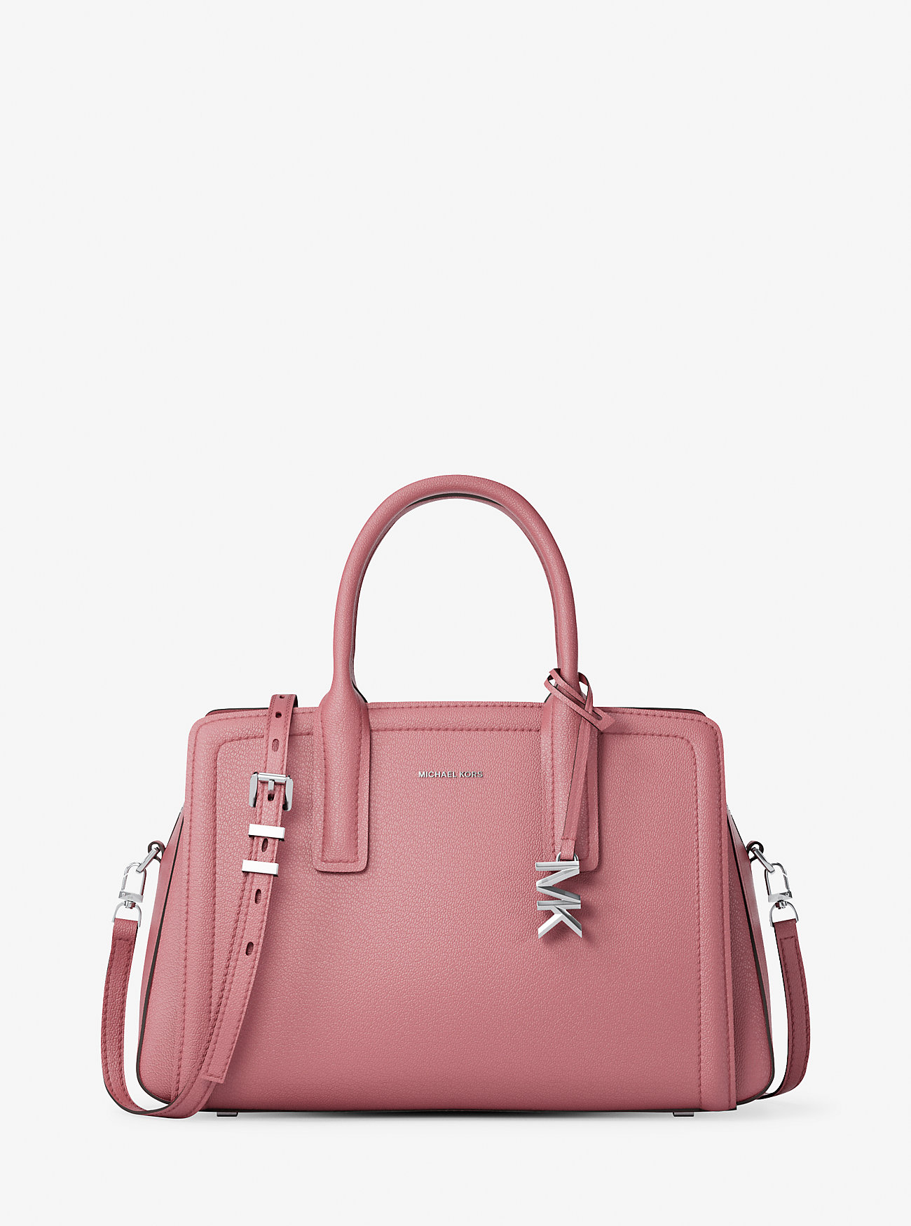 MK Laila Medium Leather Satchel - Pink