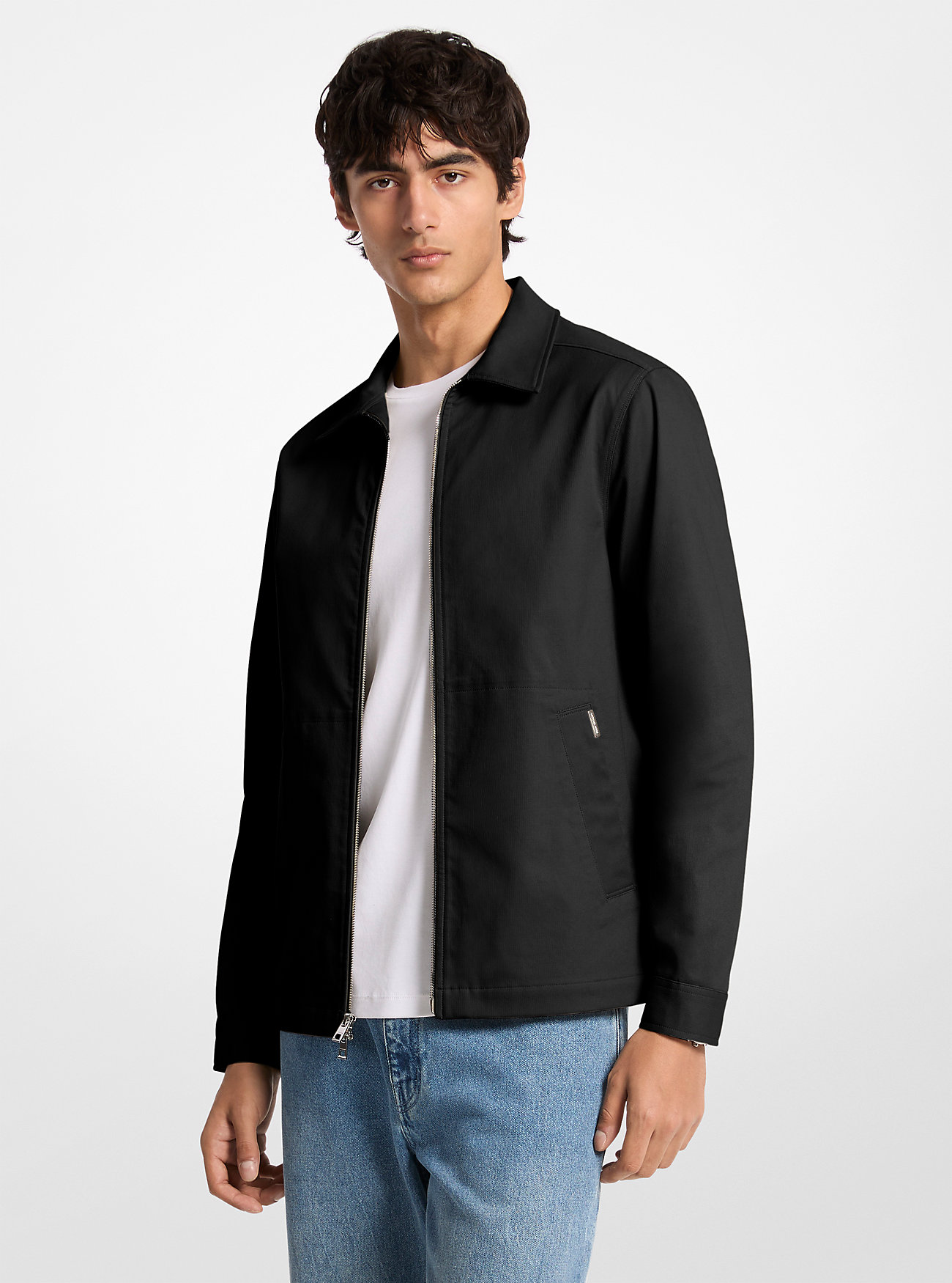 MK Stretch Cotton Shirt Jacket -