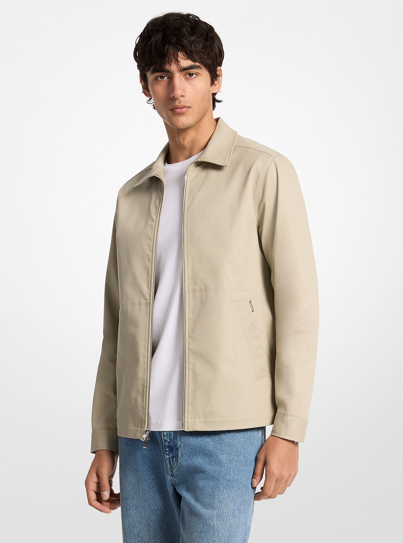 MK Stretch Cotton Shirt Jacket -