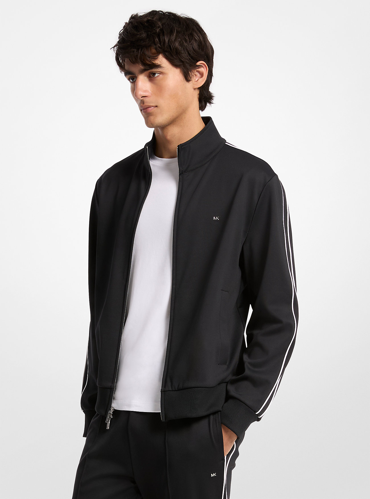 MK Contrast Piping Track Jacket - by Michael Kors Mens