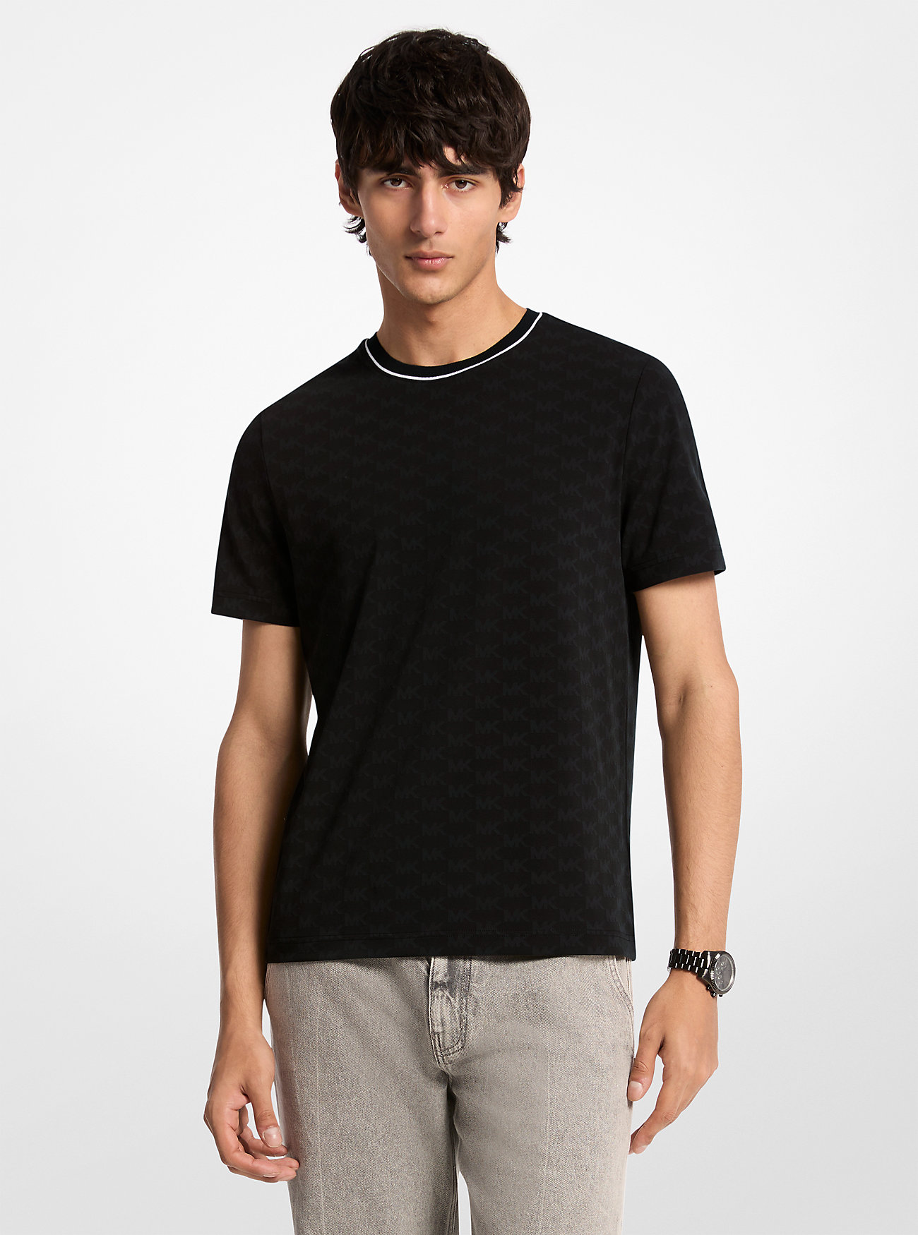 MK Logo Jacquard T-Shirt -