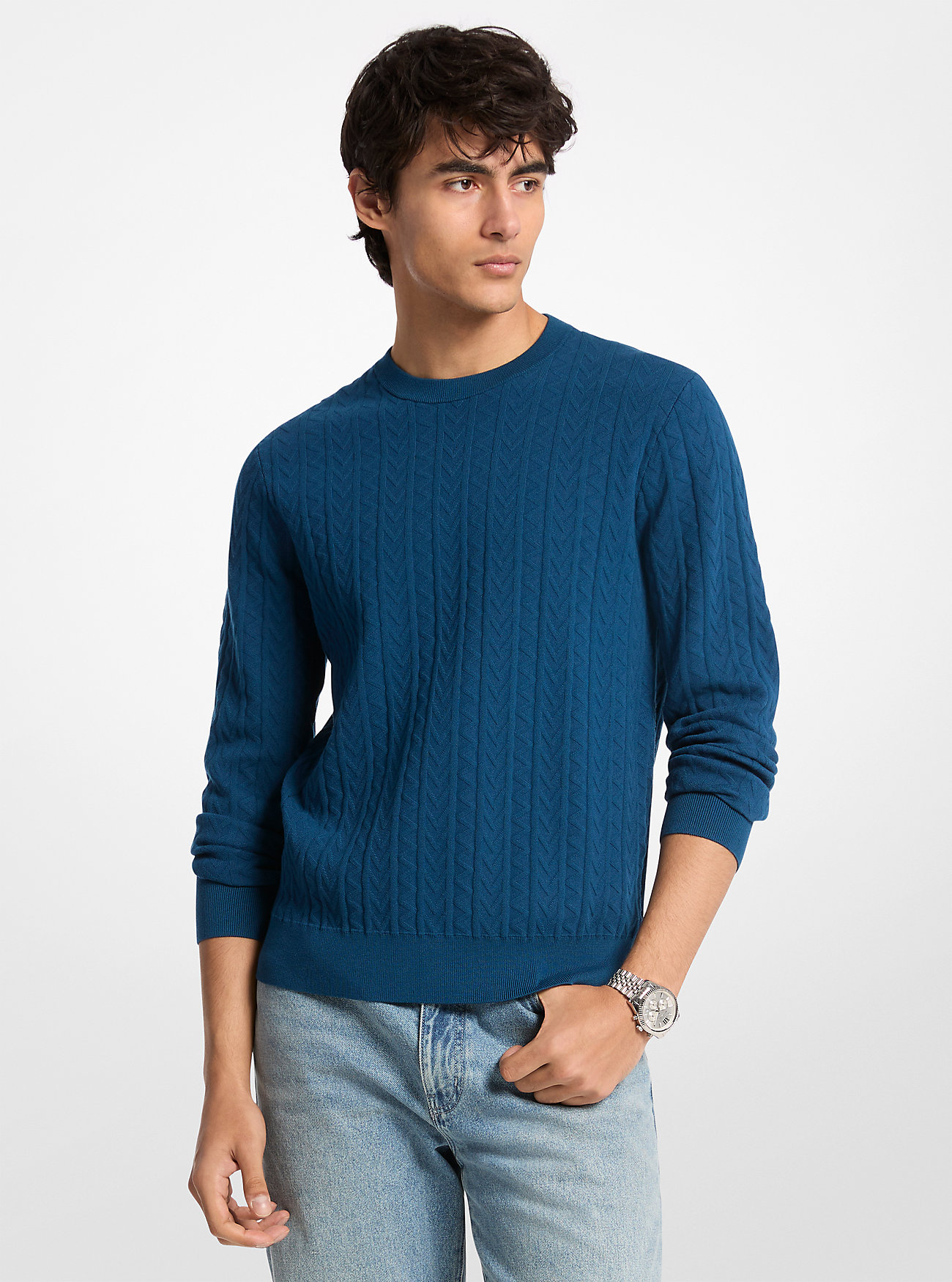 MK2000 Logo Embossed Jacquard Jumper