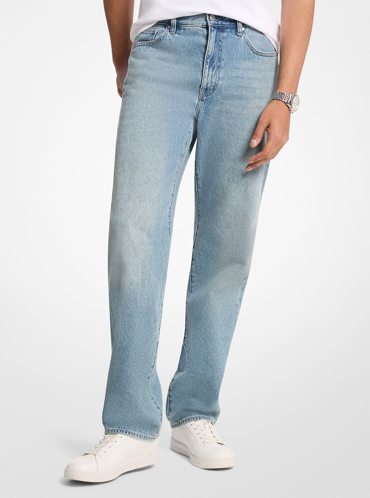 MK Finn Straight-Leg Stretch Denim Jeans - Blue