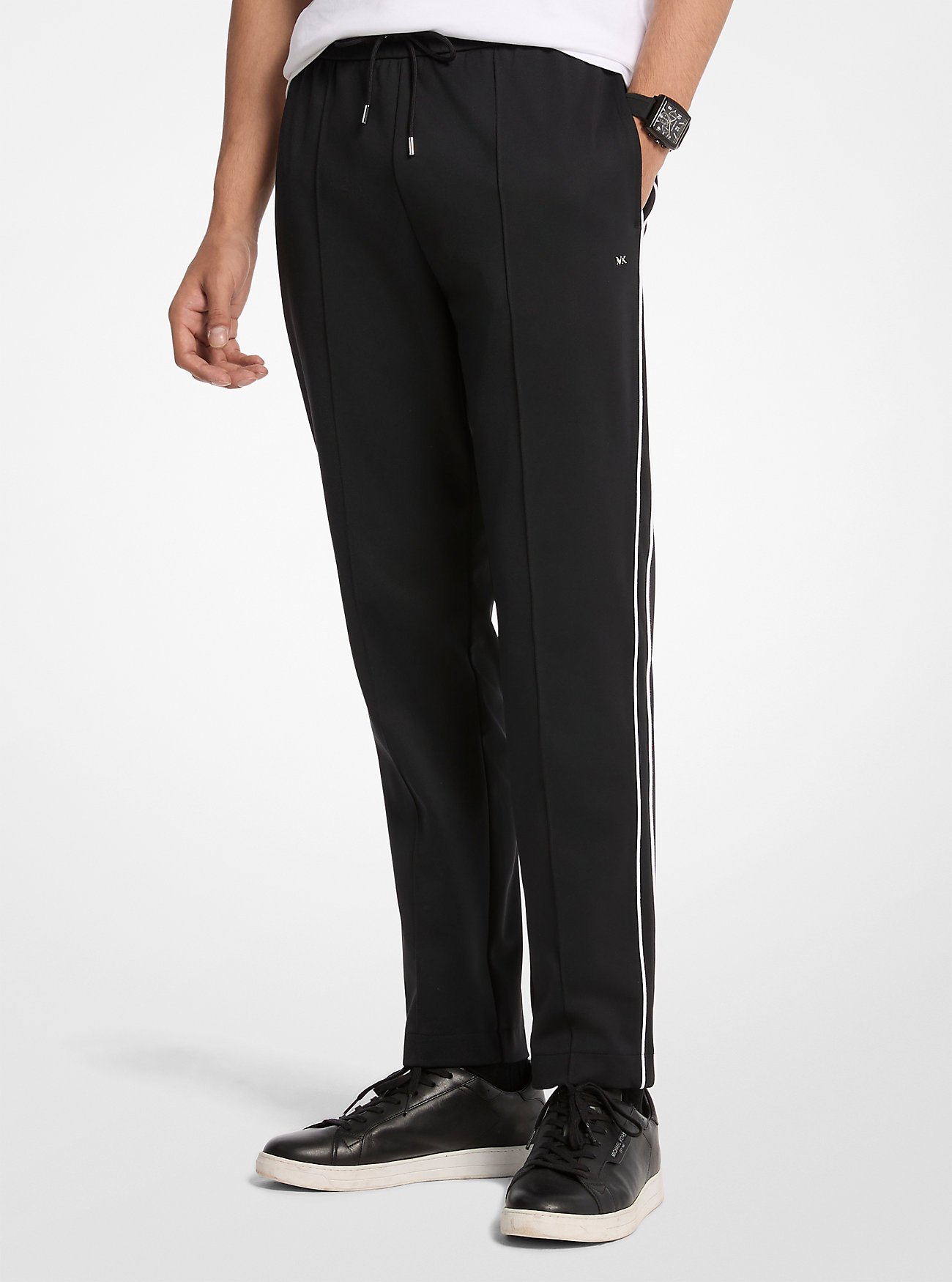MK Contrast Piping Stretch Nylon Track Trousers -
