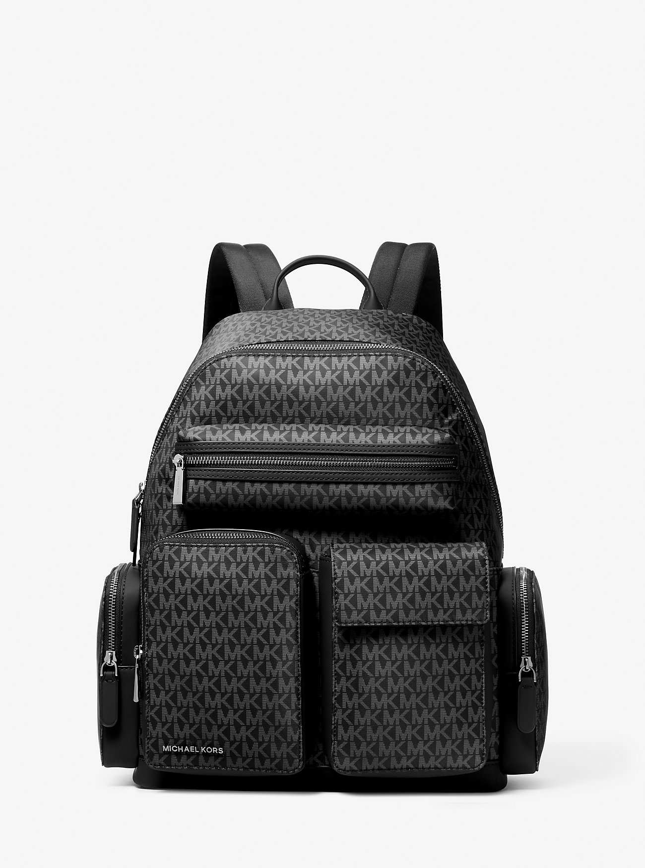 MK Brooklyn Medium Printed Signature Logo Cargo Backpack -