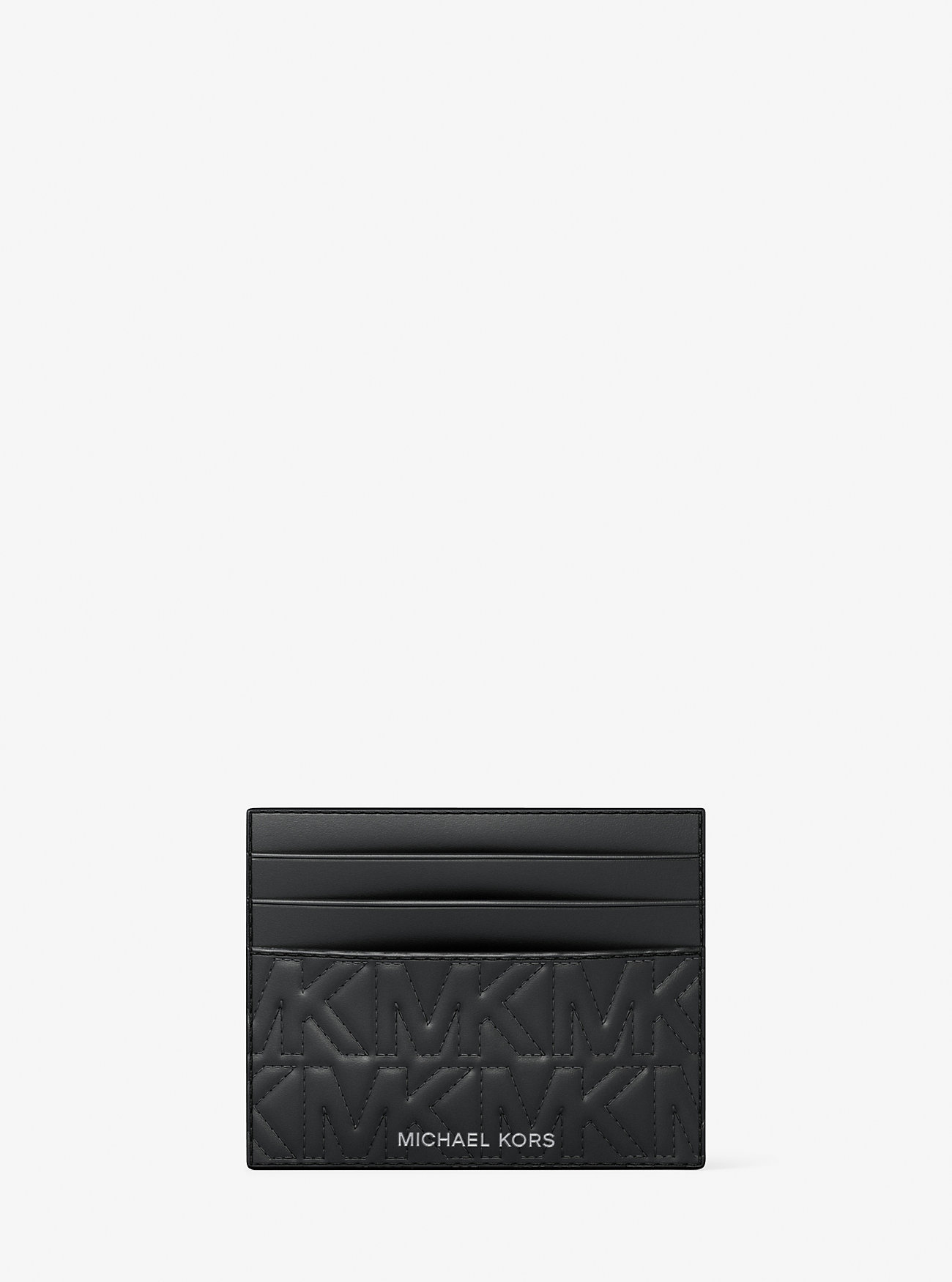 MK Hudson Quilted Logo Card Case - by Michael Kors Mens