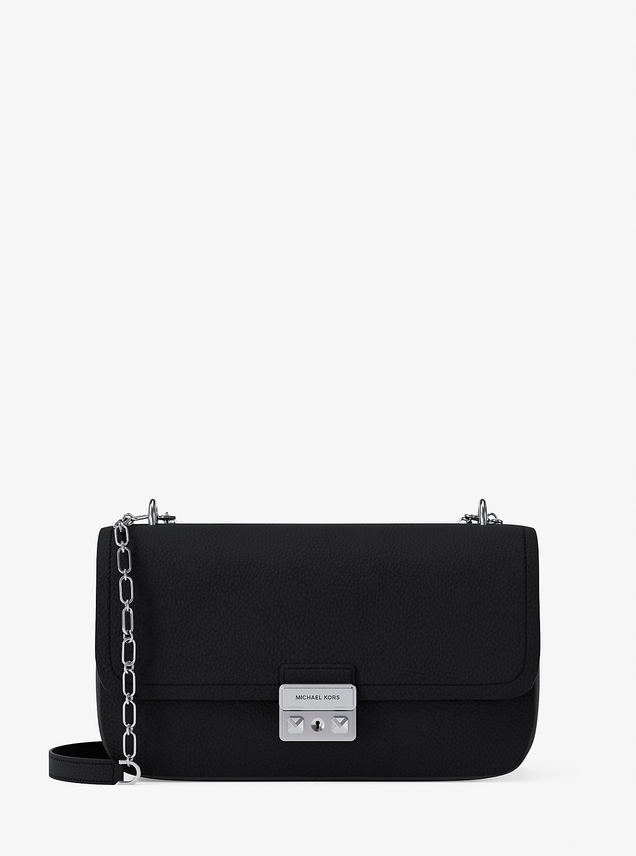 MK Tribeca Large Pebbled Leather Shoulder Bag -