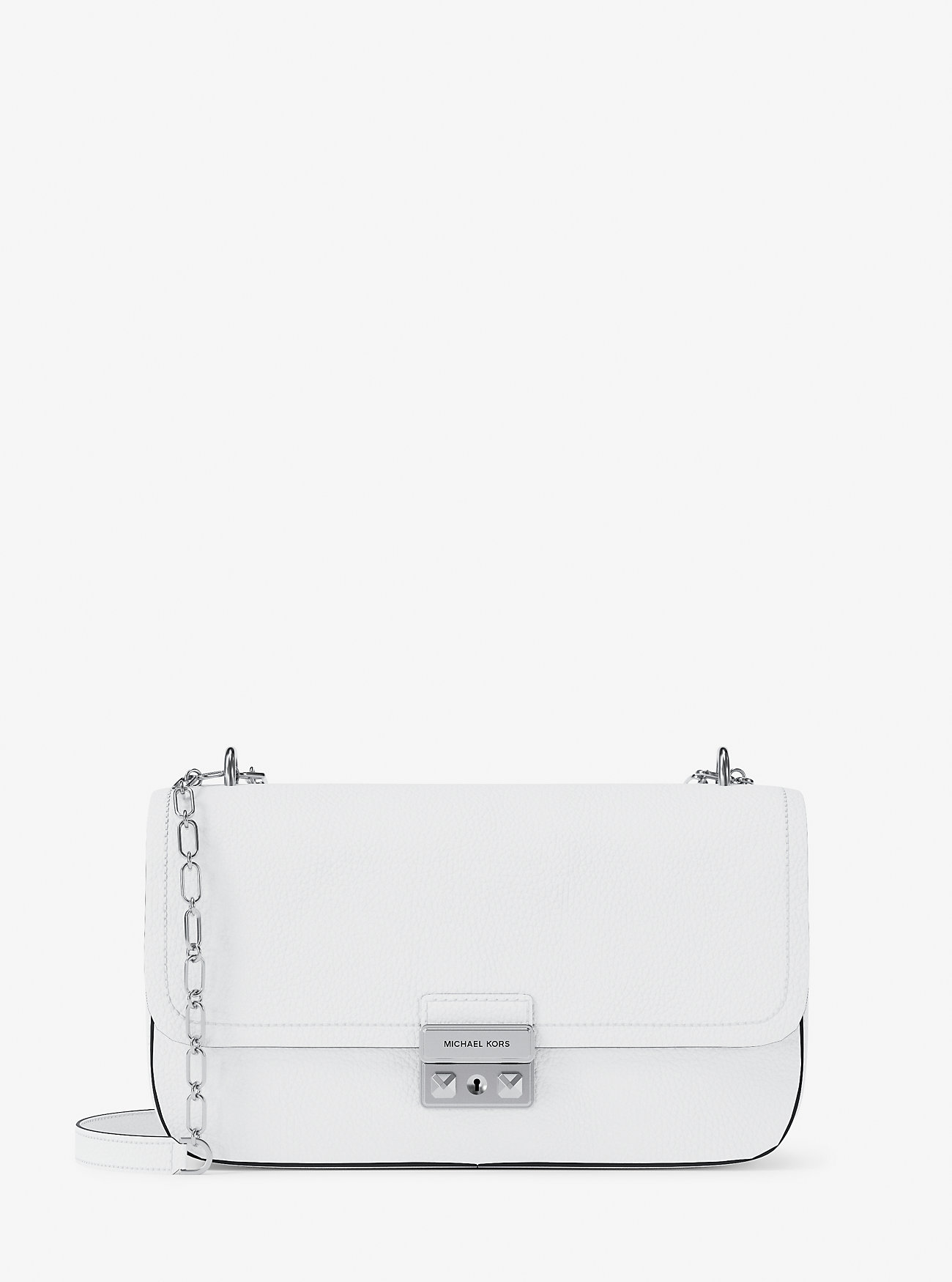 MK Tribeca Large Pebbled Leather Shoulder Bag -